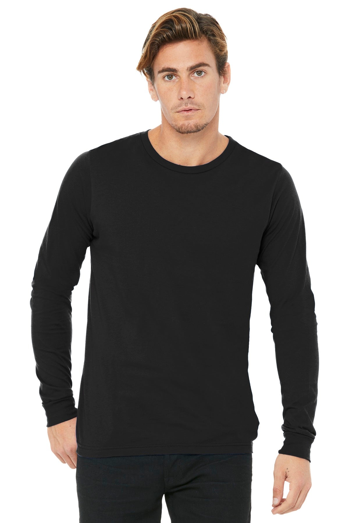 BELLA+CANVAS Unisex Jersey Long Sleeve Tee - Black