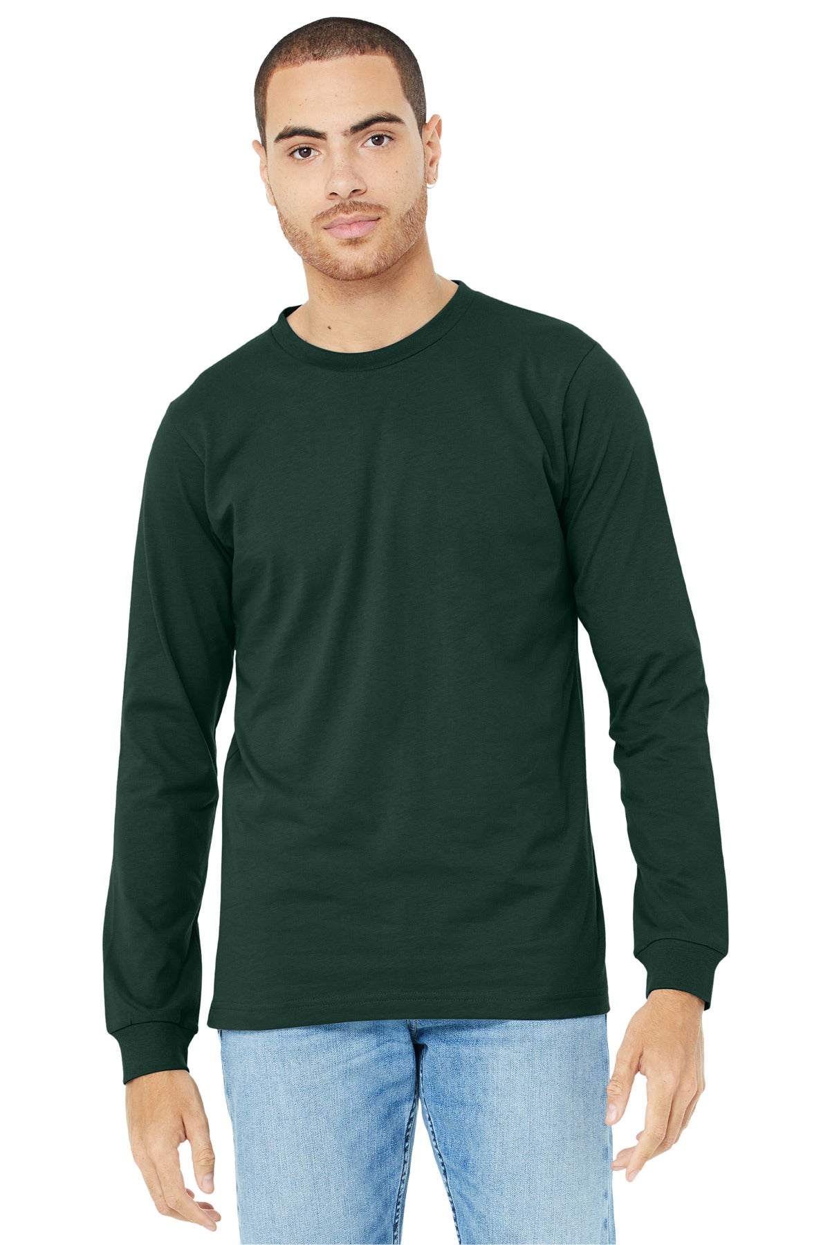 BELLA+CANVAS Unisex Jersey Long Sleeve Tee - Forest