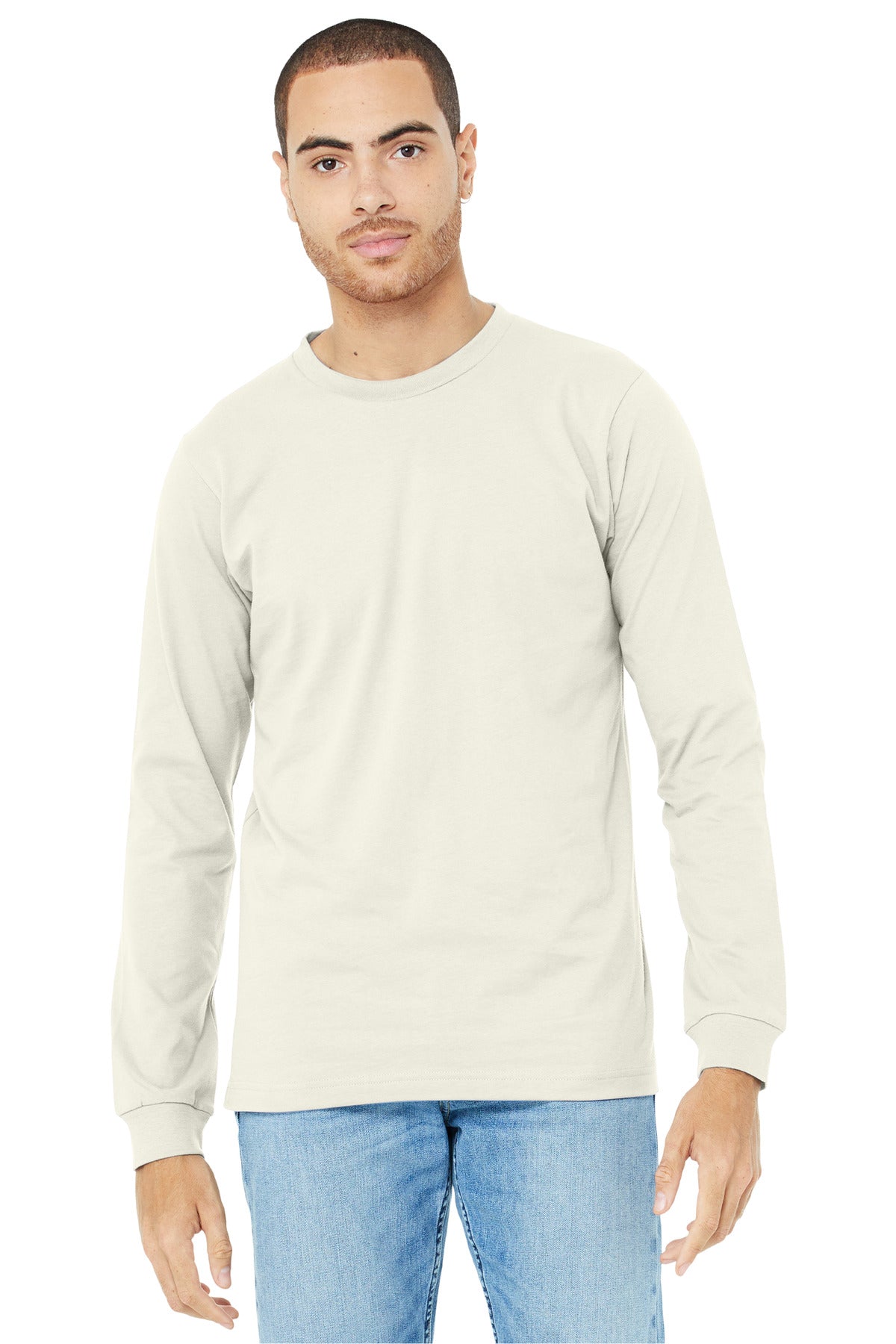BELLA+CANVAS Unisex Jersey Long Sleeve Tee - Natural