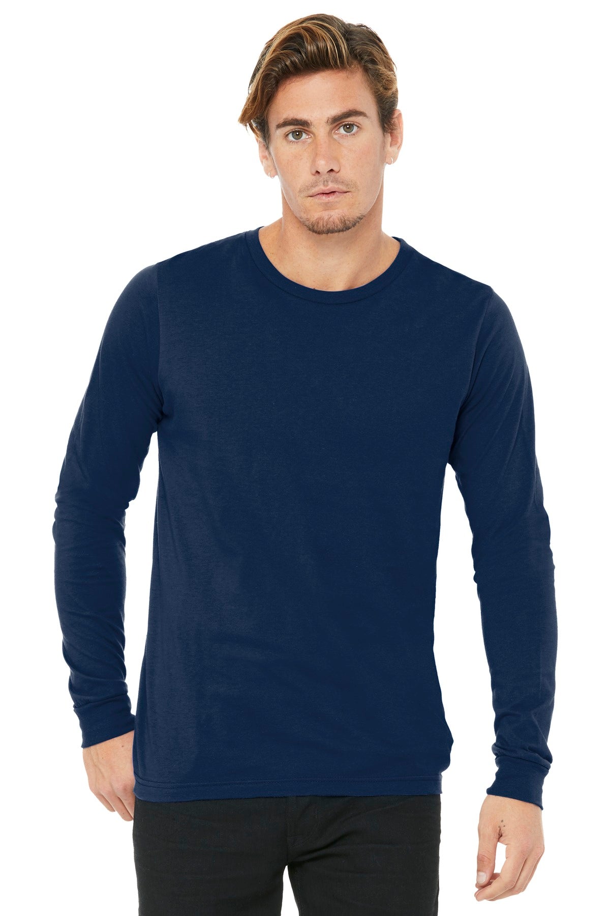 BELLA+CANVAS Unisex Jersey Long Sleeve Tee - Navy