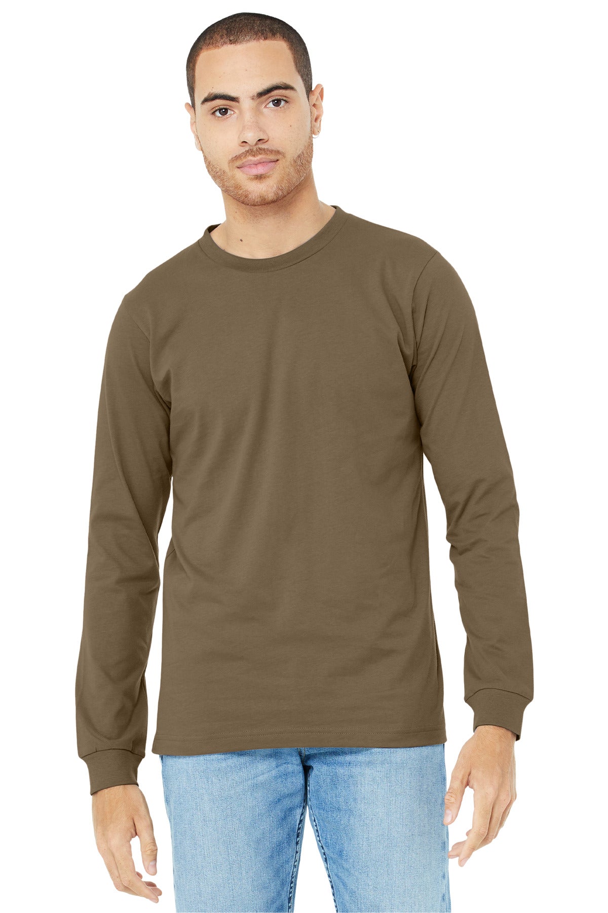 BELLA+CANVAS Unisex Jersey Long Sleeve Tee - Vintage Brown