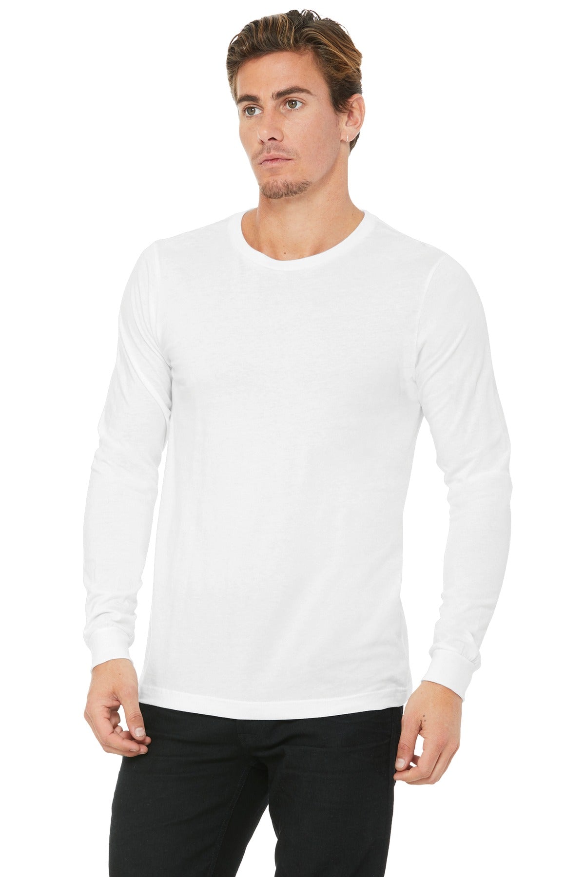 BELLA+CANVAS Unisex Jersey Long Sleeve Tee - White