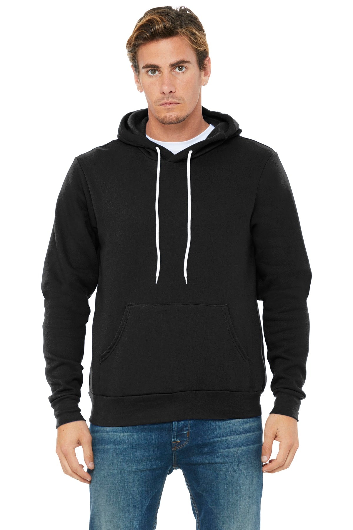 BELLA+CANVAS Unisex Sponge Fleece Pullover Hoodie - Black