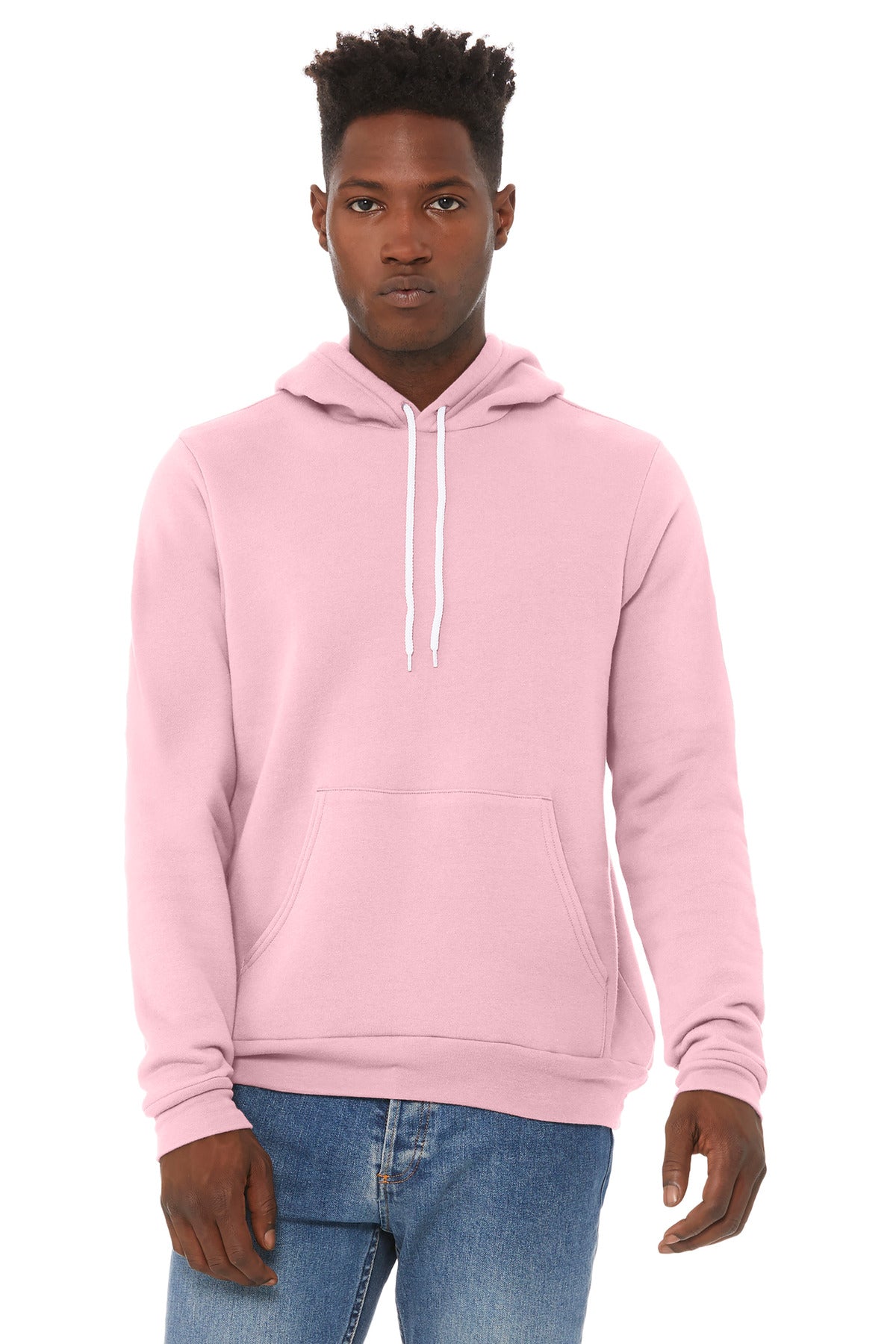 BELLA+CANVAS Unisex Sponge Fleece Pullover Hoodie - Pink