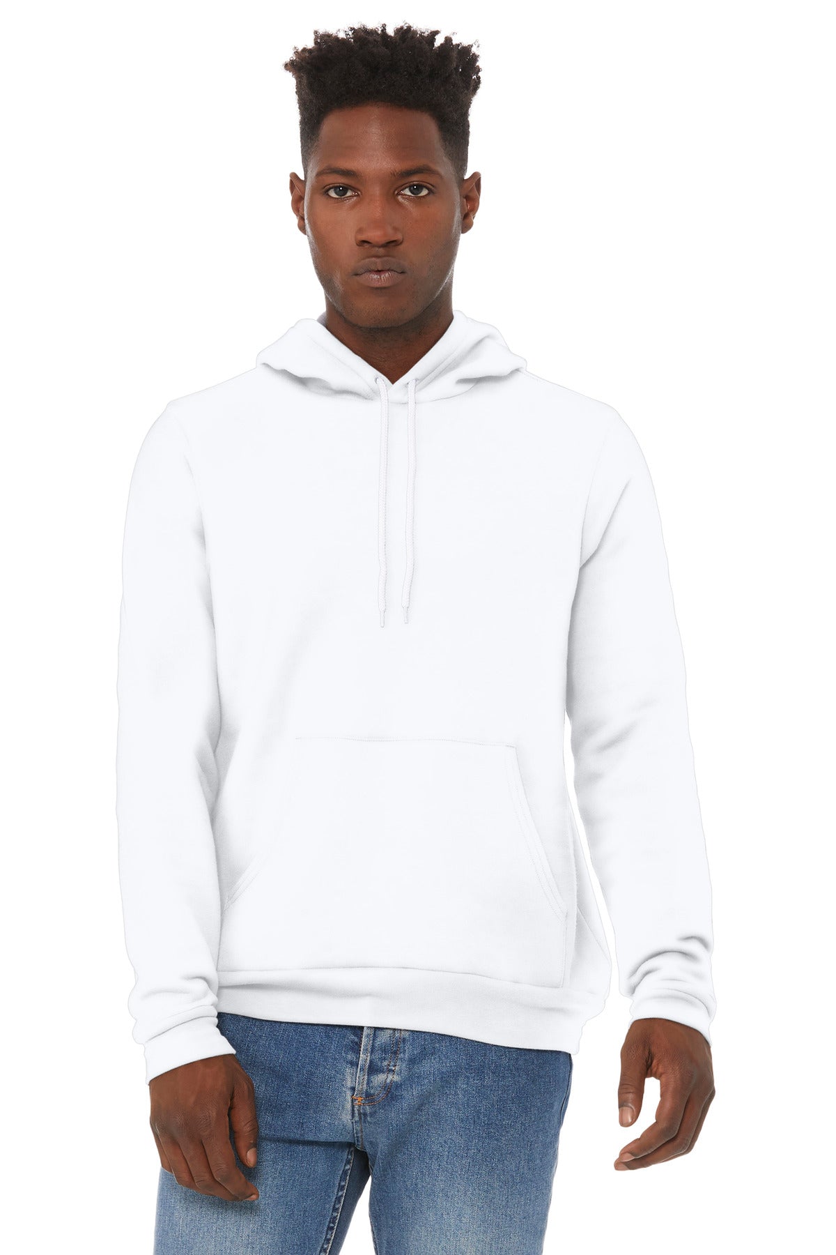 BELLA+CANVAS Unisex Sponge Fleece Pullover Hoodie - White