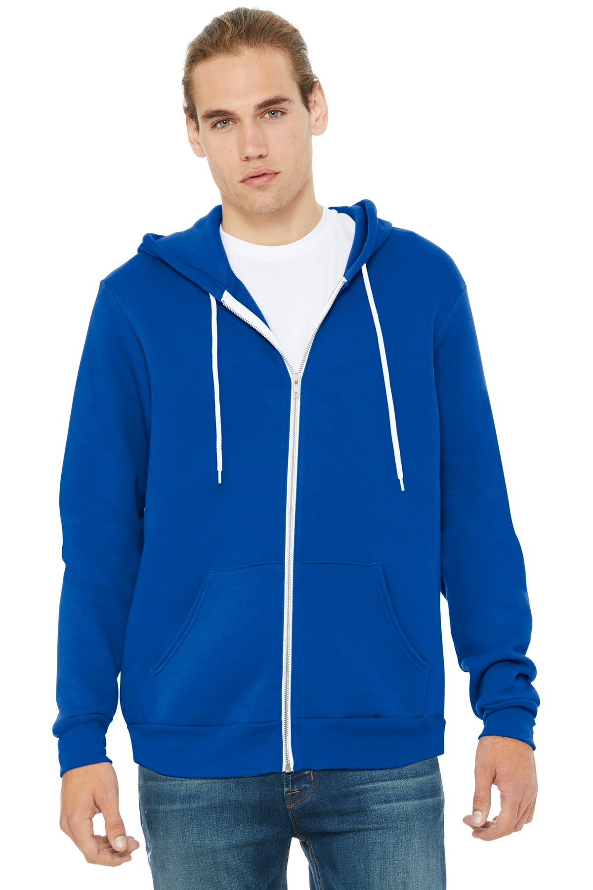 BELLA+CANVAS Unisex Sponge Fleece Full-Zip Hoodie - True Royal