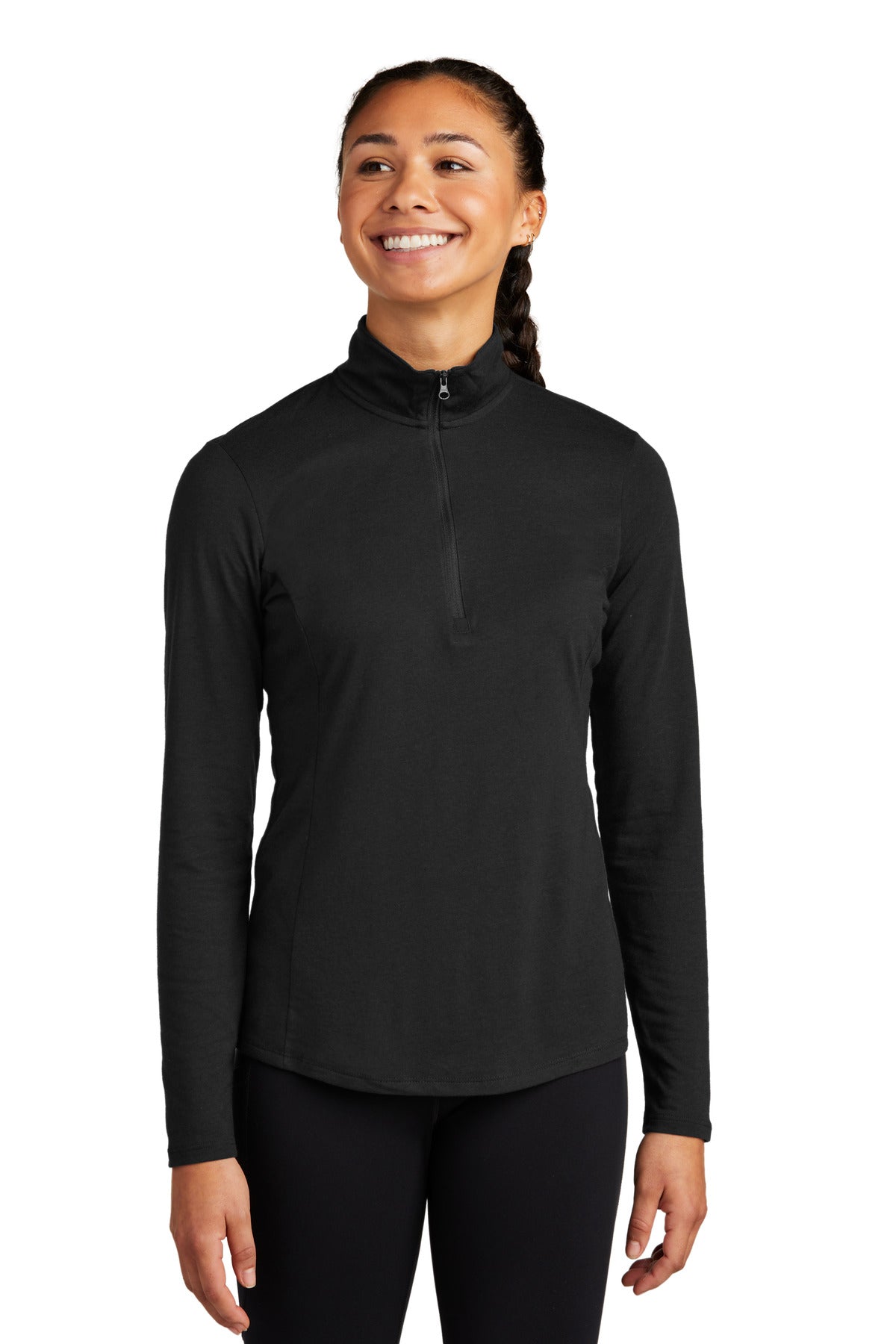 Sport-Tek Women's PosiCharge Tri-Blend Wicking 1/4-Zip Pullover