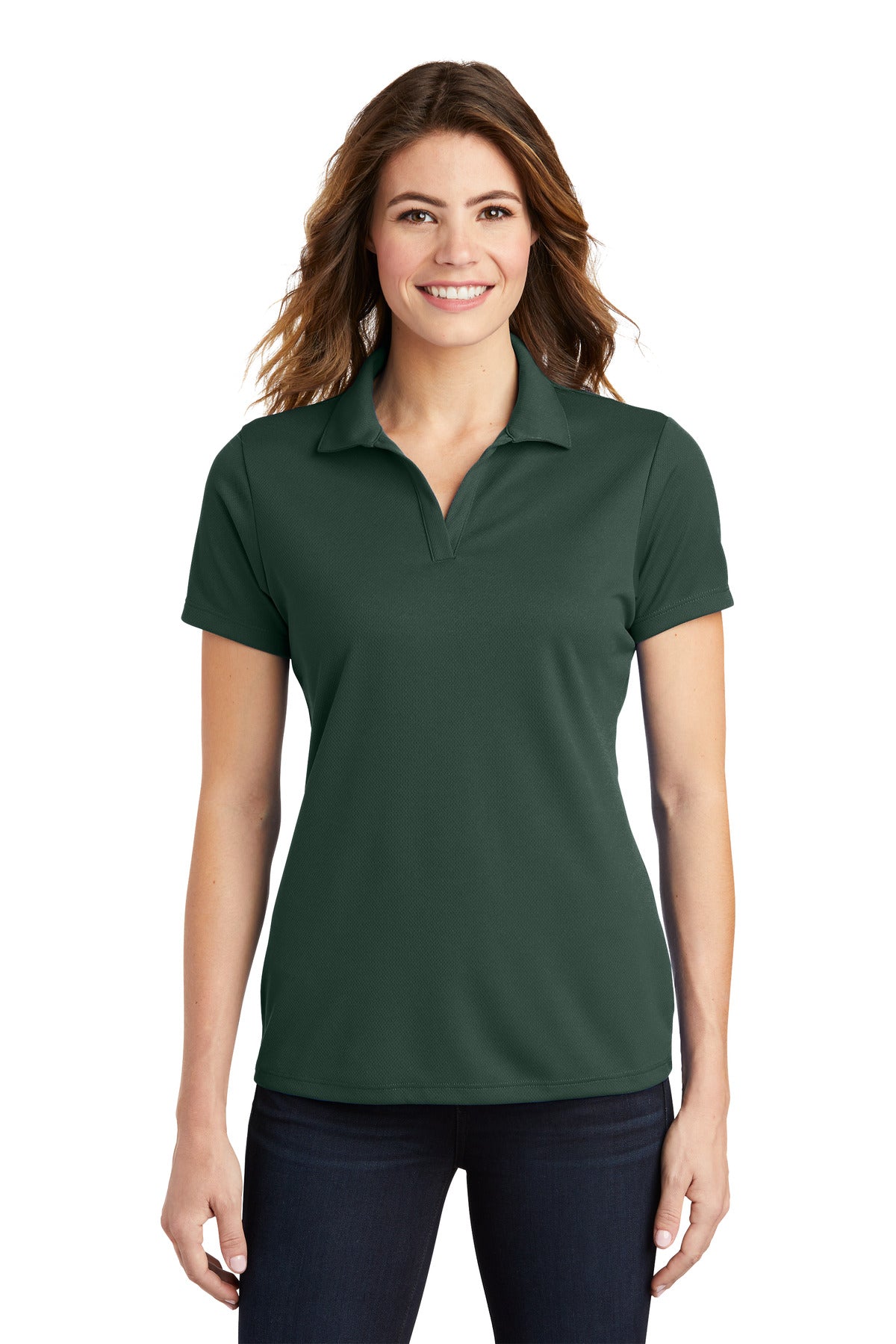Sport-Tek Women's PosiCharge RacerMesh Polo - Dark Forest Green