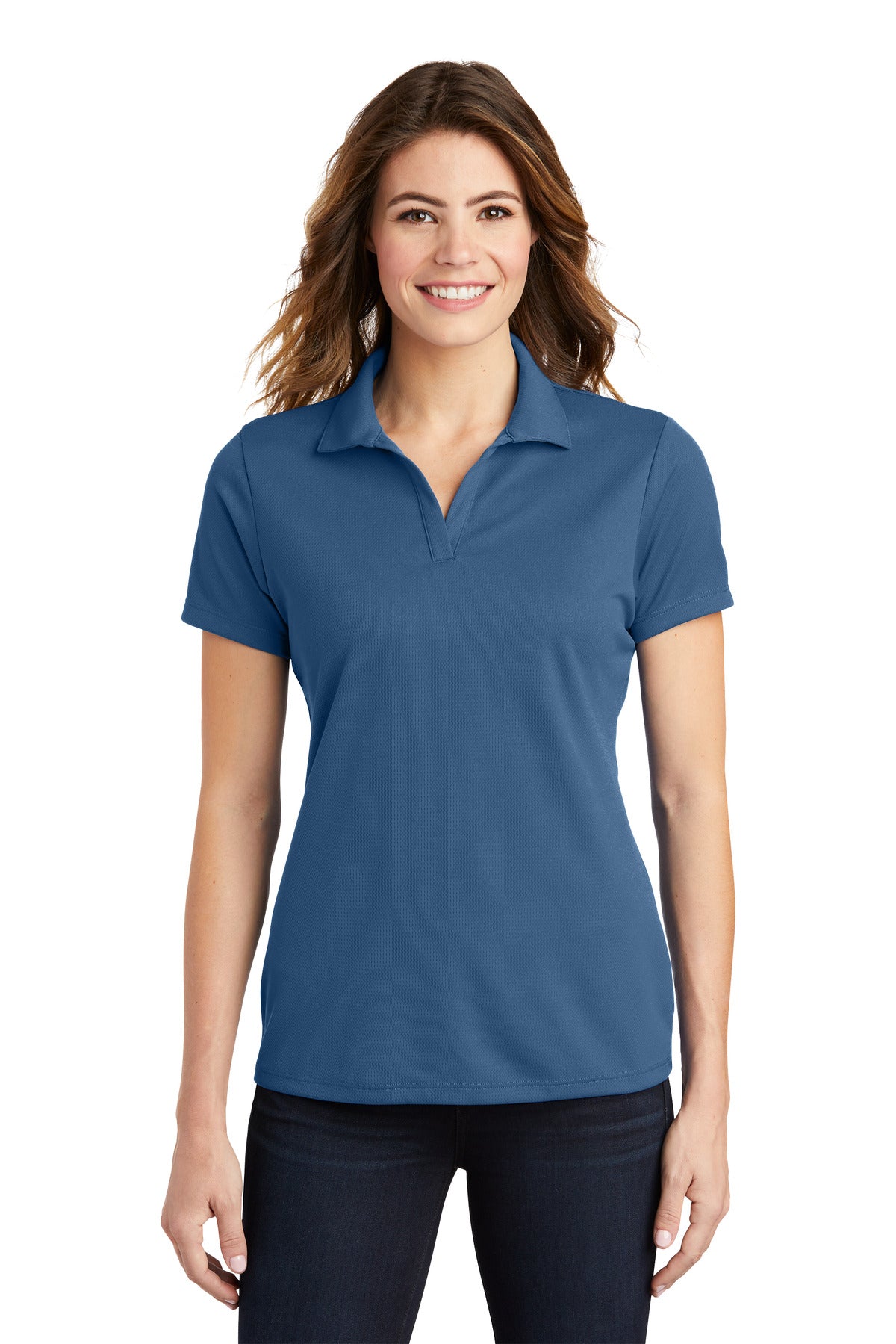 Sport-Tek Women's PosiCharge RacerMesh Polo - Dawn Blue