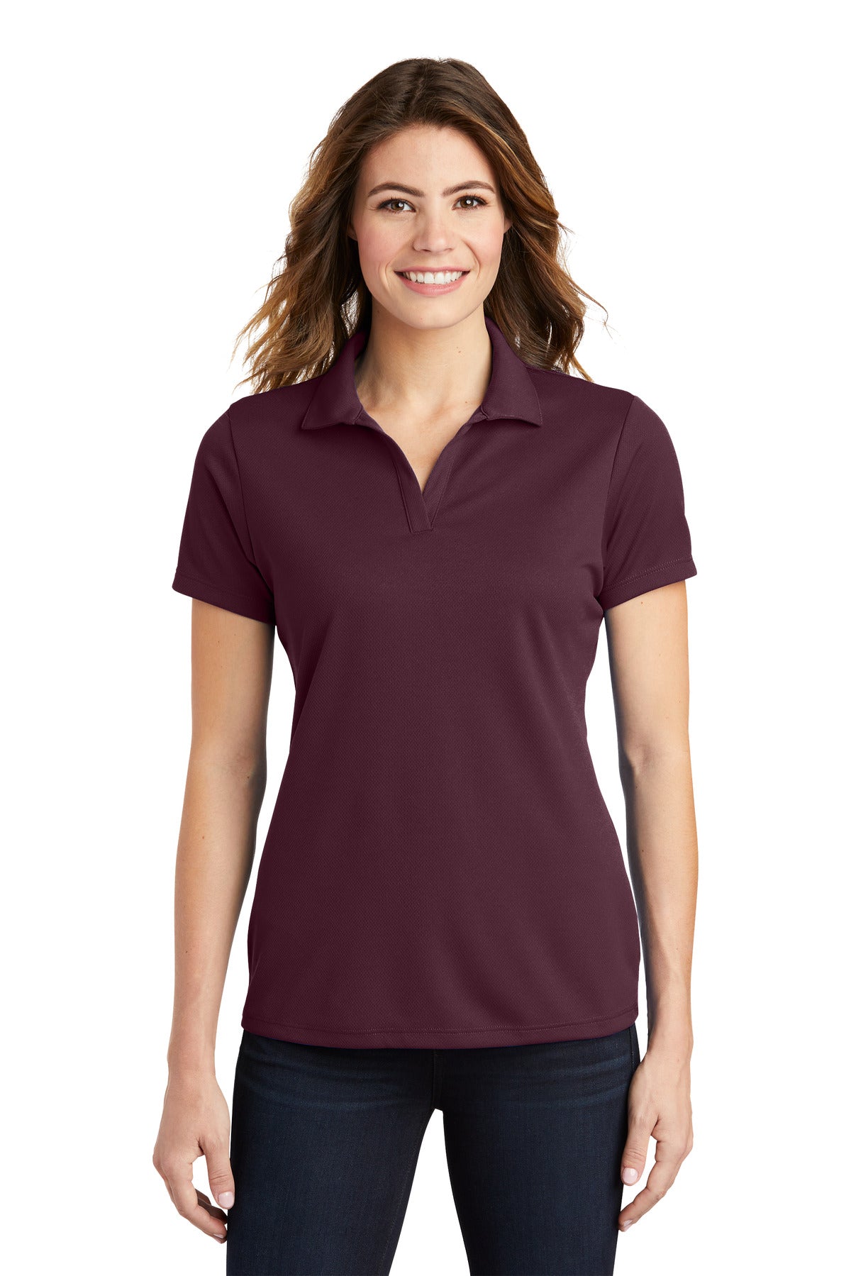 Sport-Tek Women's PosiCharge RacerMesh Polo - Maroon