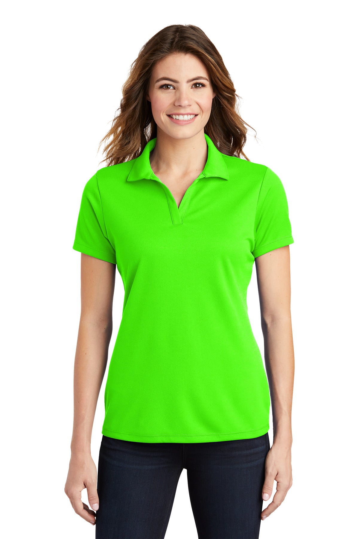 Sport-Tek Women's PosiCharge RacerMesh Polo - Neon Green
