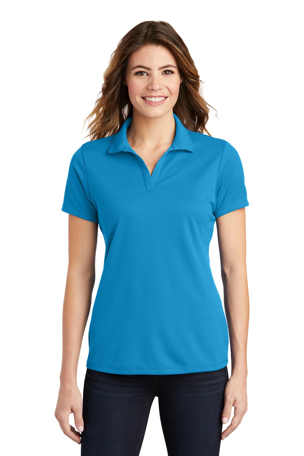 Sport-Tek Women's PosiCharge RacerMesh Polo - Pond Blue