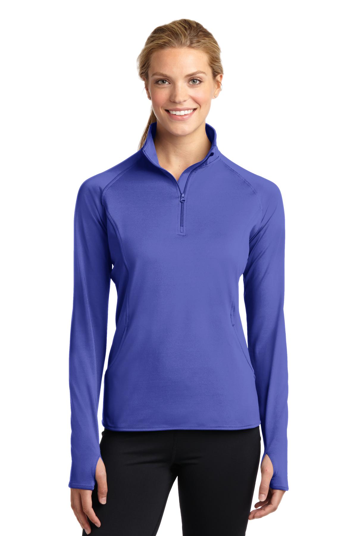 Sport-Tek Women's Sport-Wick Stretch 1/4-Zip Pullover - Iris Purple