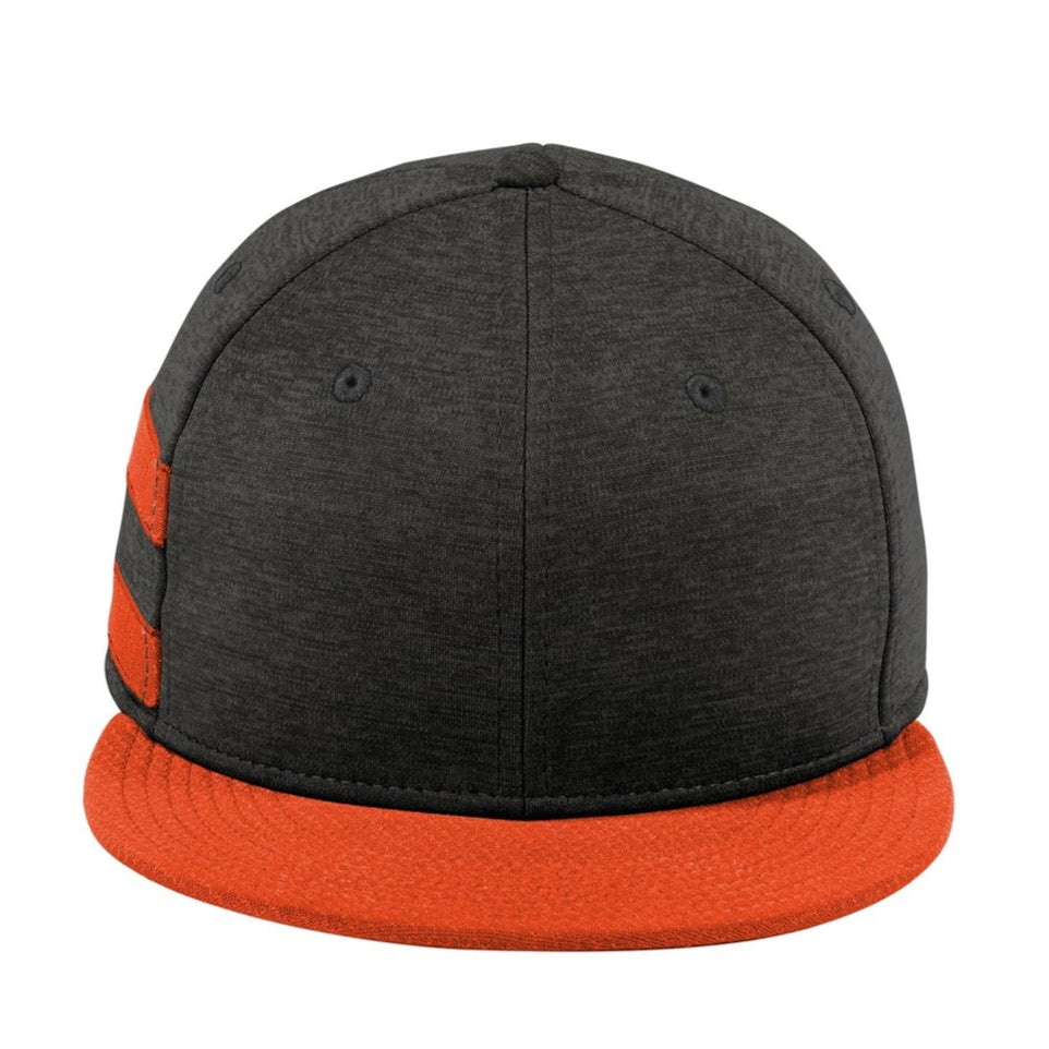 New Era Shadow Heather Striped Flat Bill Custom Snapback Hat