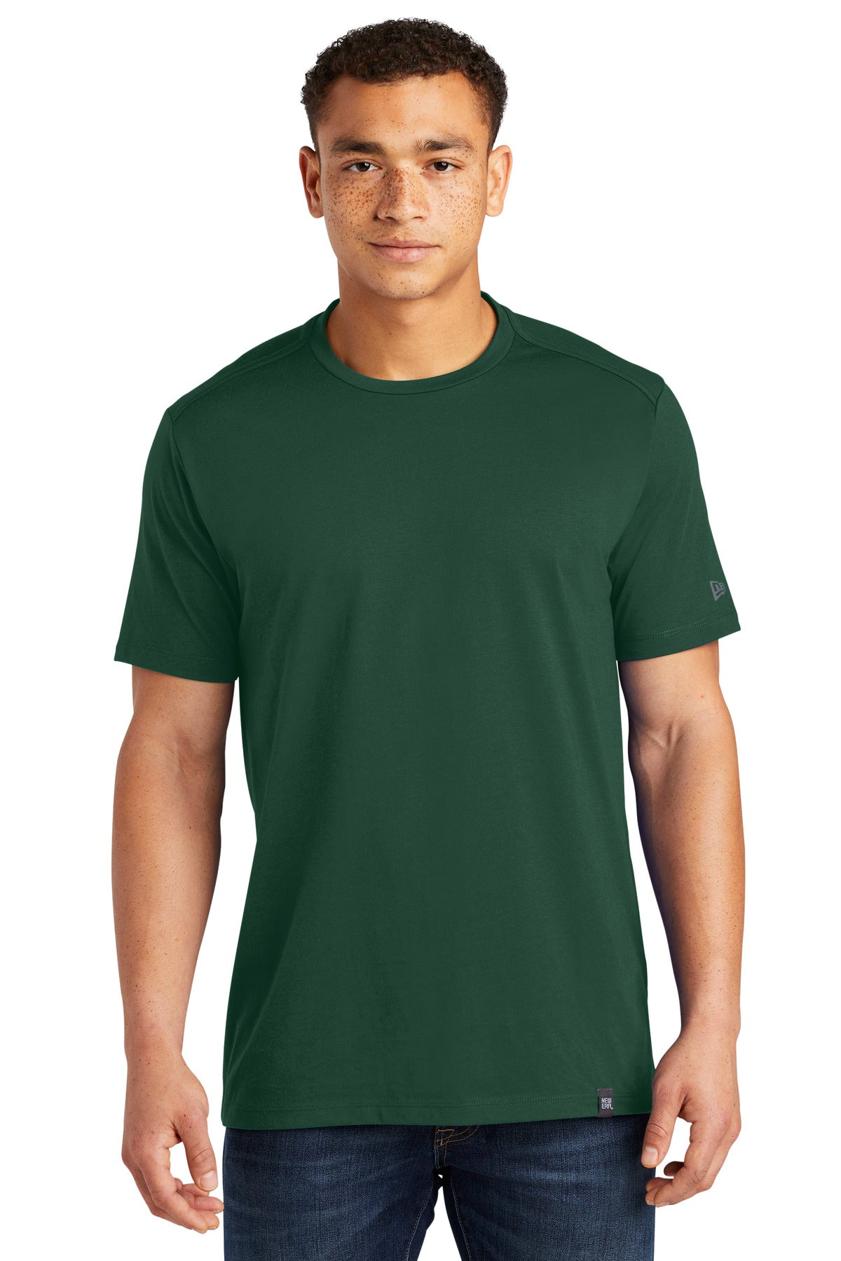 New Era Heritage Blend Crew Tee - Dark Green