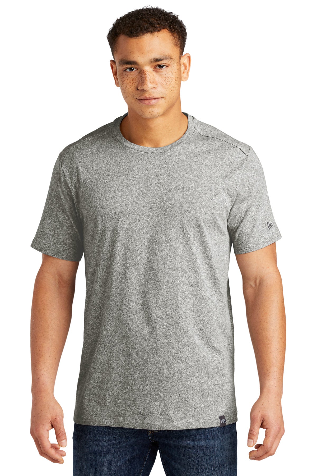 New Era Heritage Blend Crew Tee - Light Graphite Twist