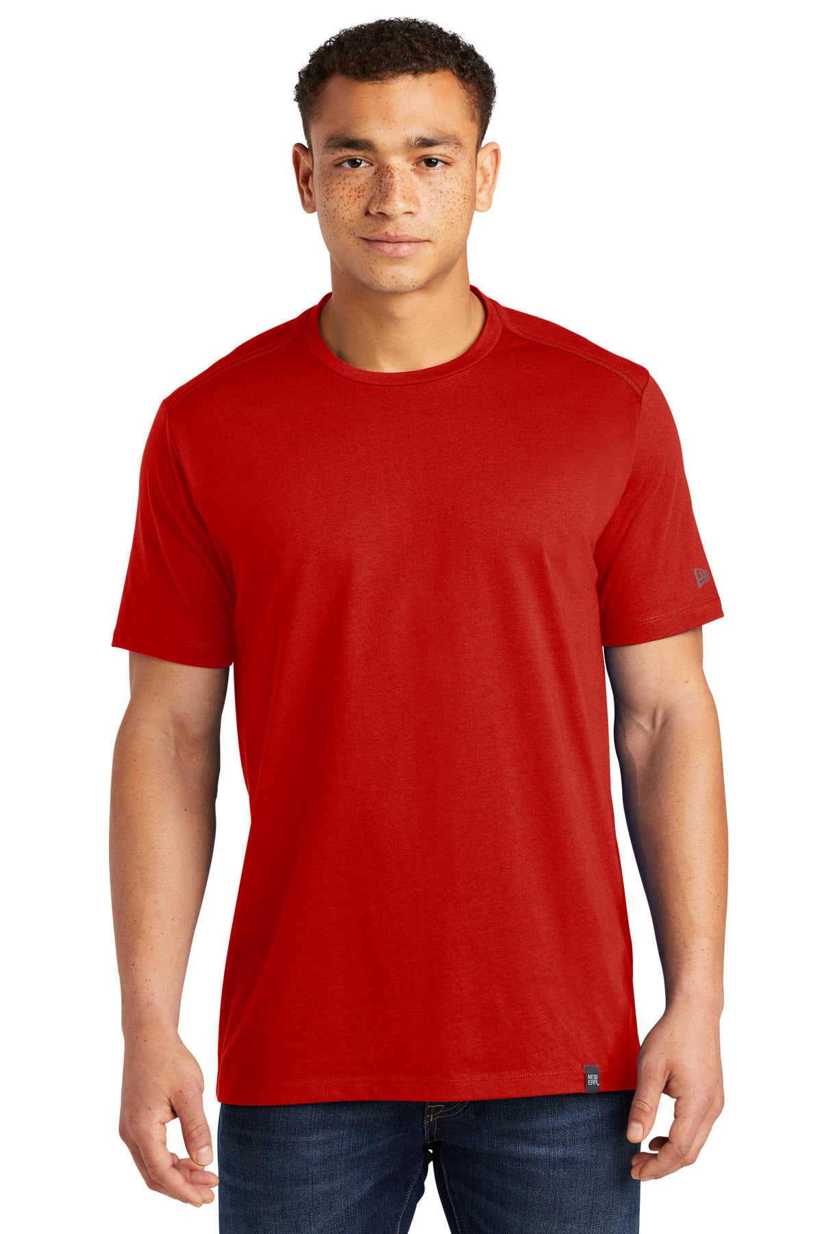 New Era Heritage Blend Crew Tee - Scarlet