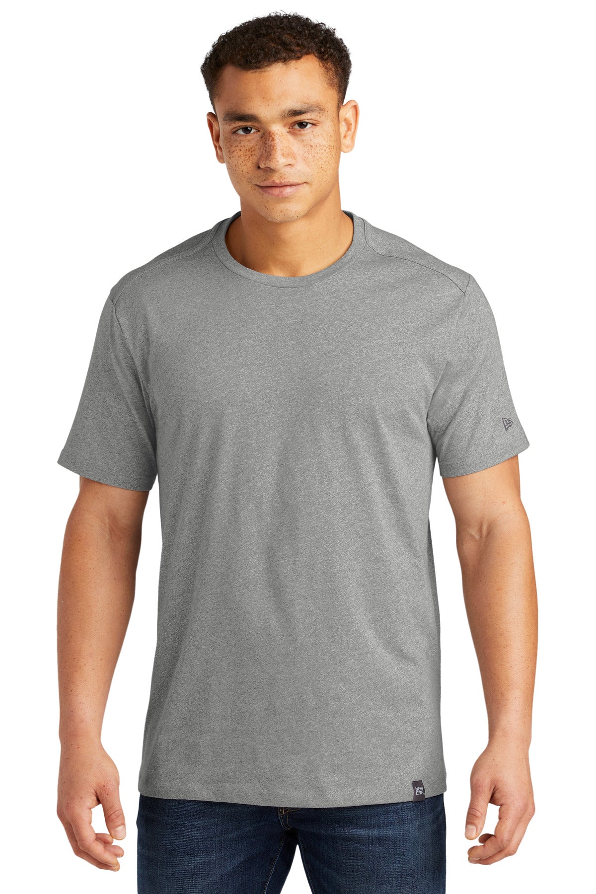 New Era Heritage Blend Crew Tee - Shadow Grey Heather
