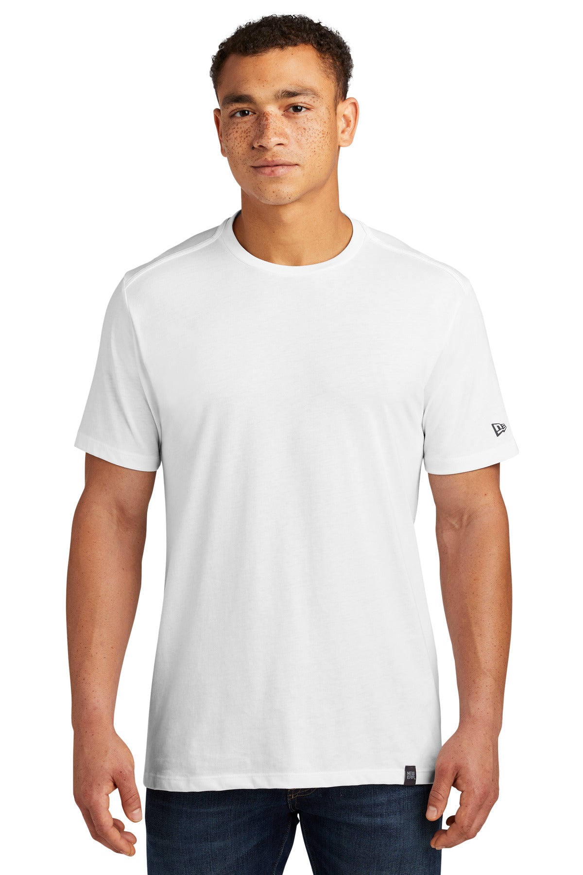 New Era Heritage Blend Crew Tee - White