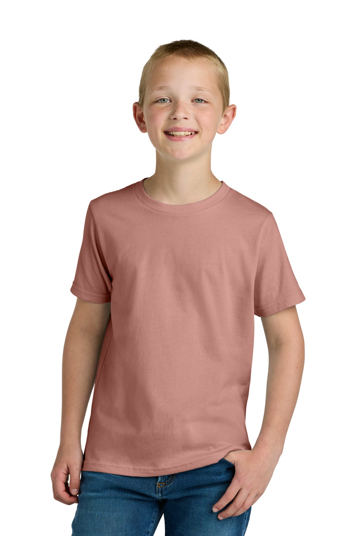 Next Level Apparel Youth Cotton Tee - Desert Pink