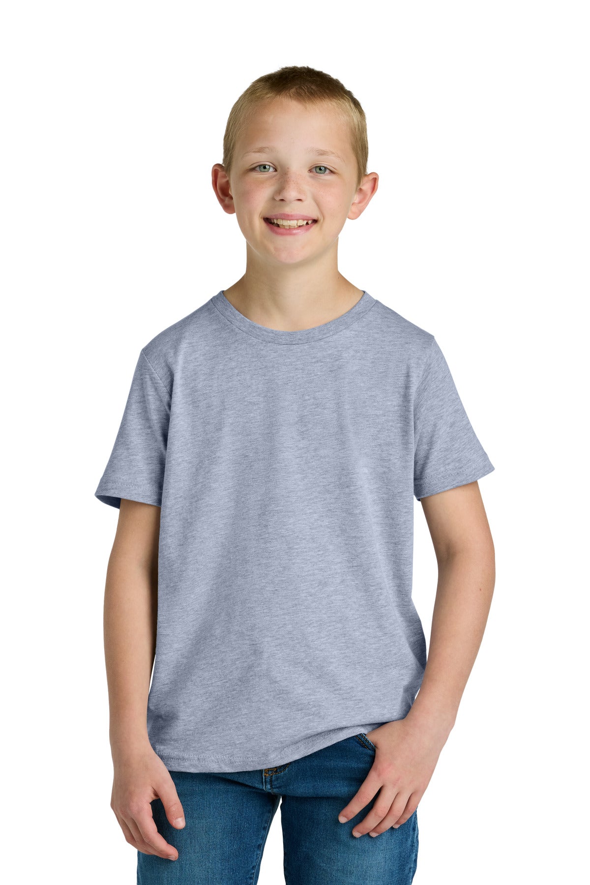 Next Level Apparel Youth Cotton Tee - Heather Gray