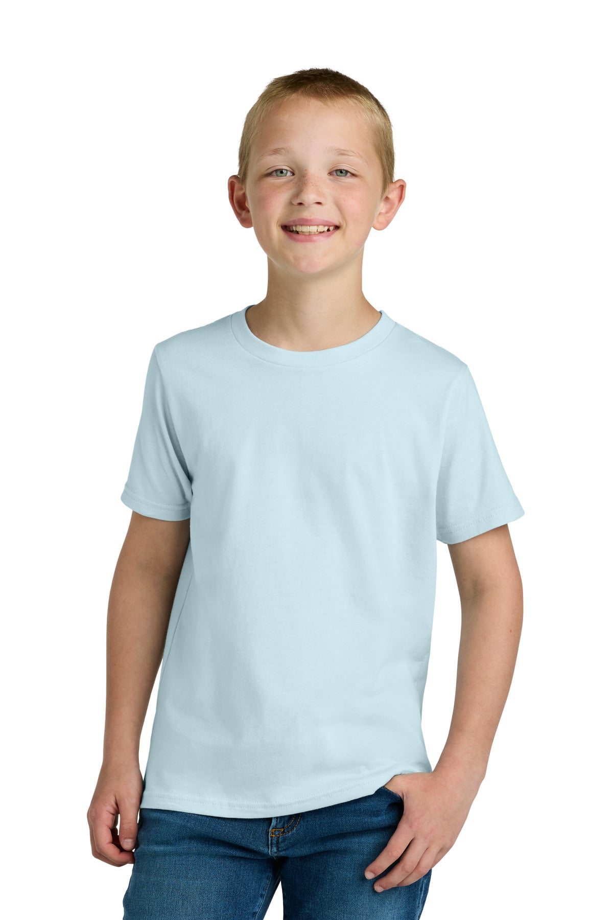 Next Level Apparel Youth Cotton Tee - Light Blue