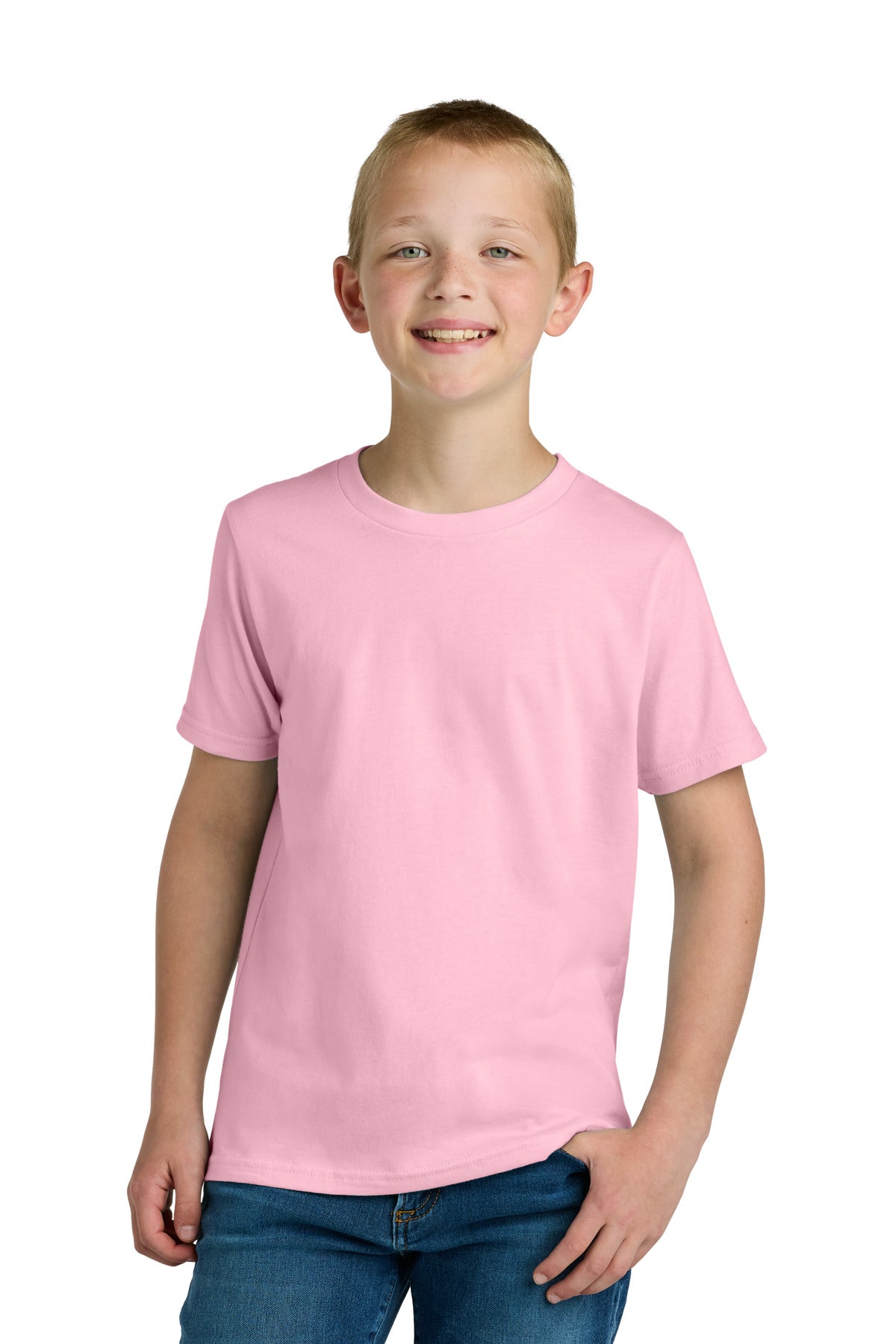 Next Level Apparel Youth Cotton Tee - Light Pink
