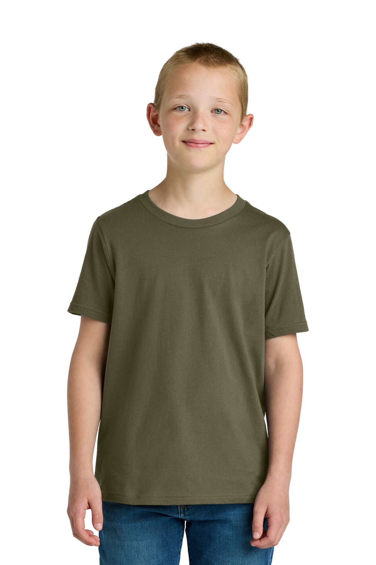 Next Level Apparel Youth Cotton Tee - Military Green
