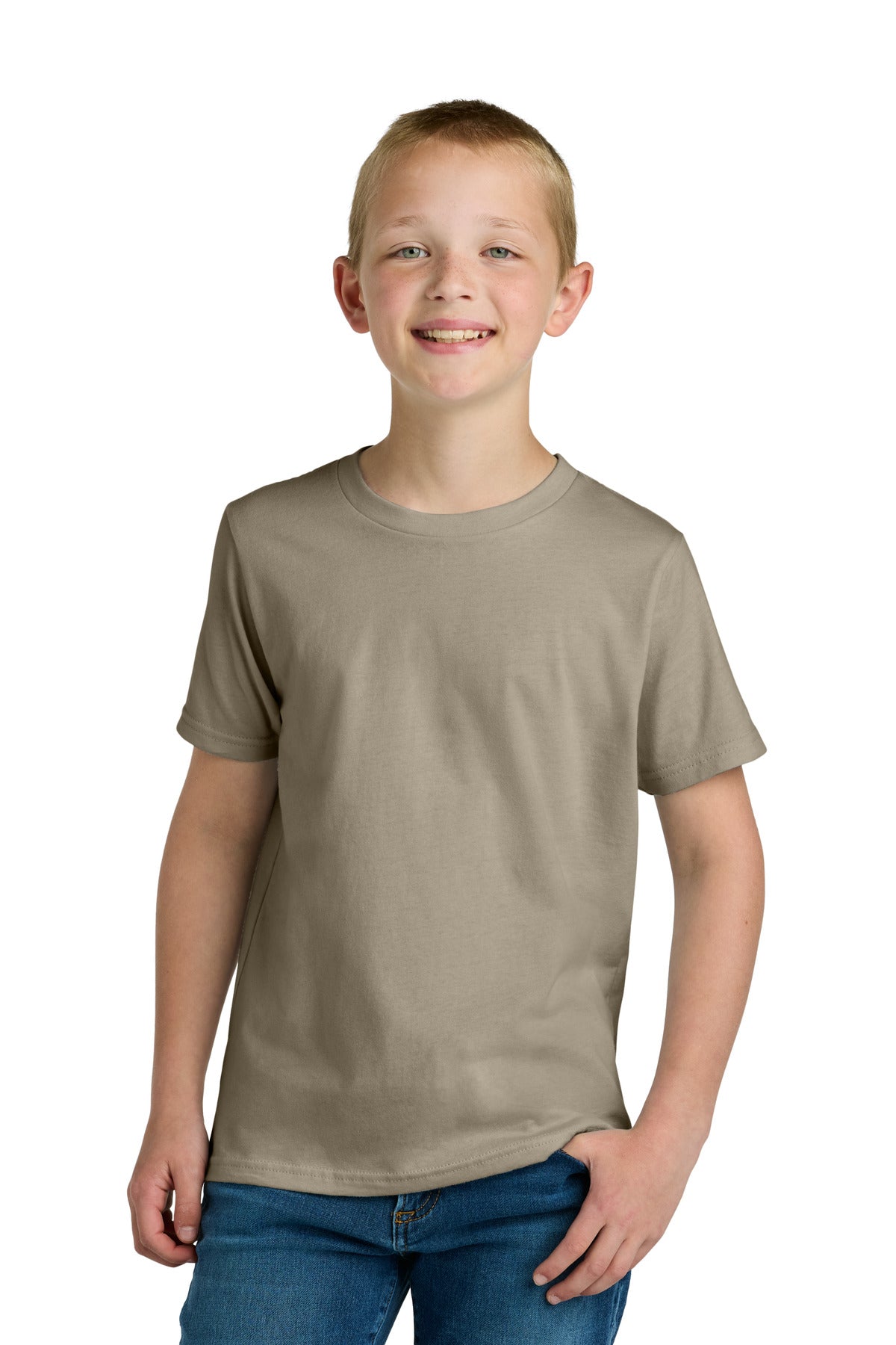 Next Level Apparel Youth Cotton Tee - Tan