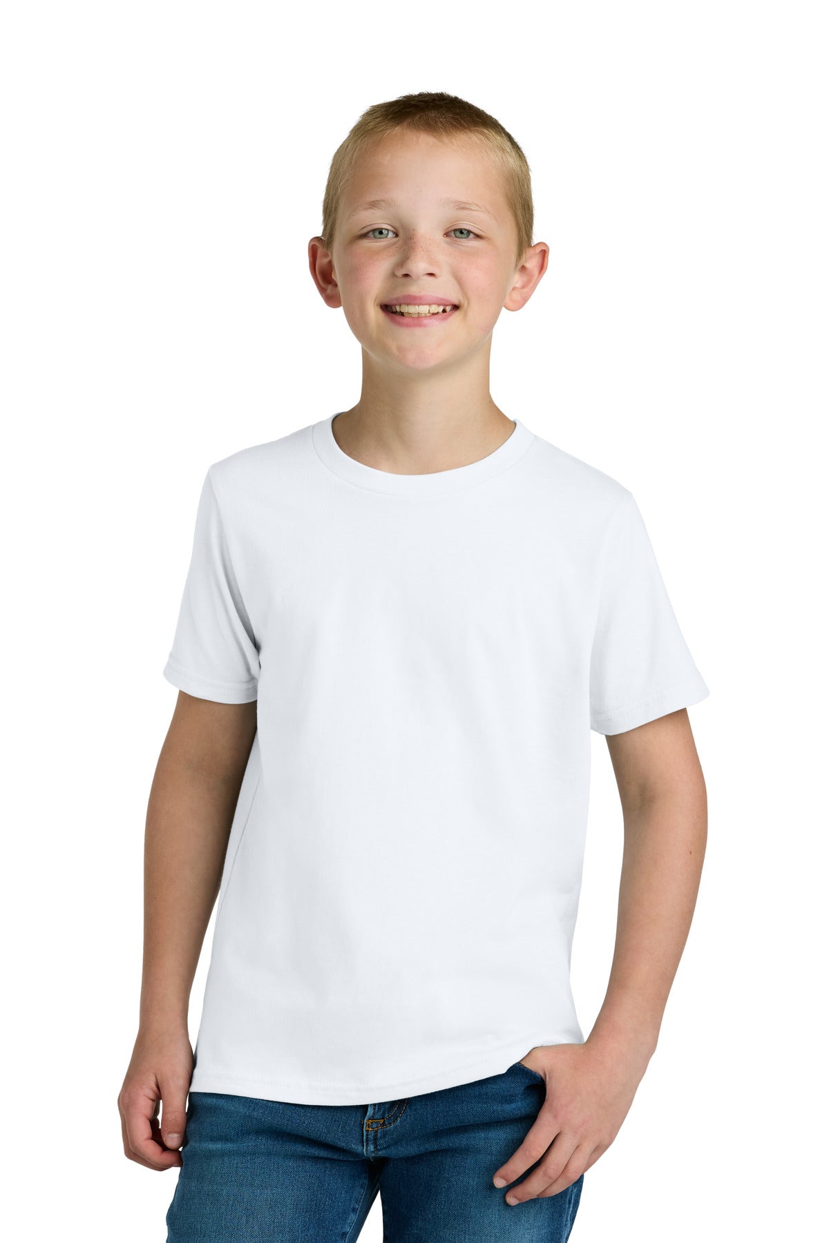 Next Level Apparel Youth Cotton Tee - White