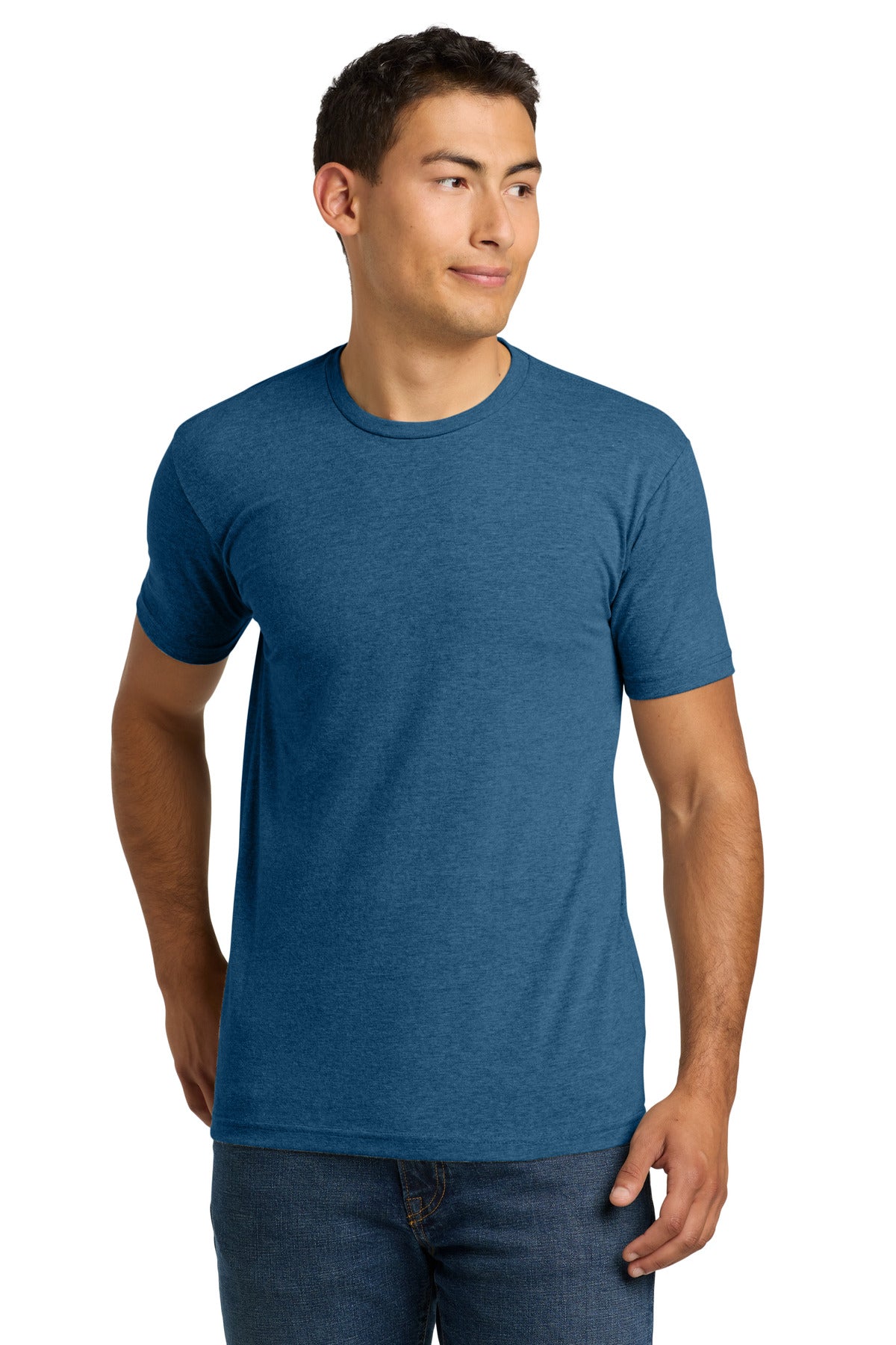 Next Level Apparel Adult CVC Tee - Heather Cool Blue