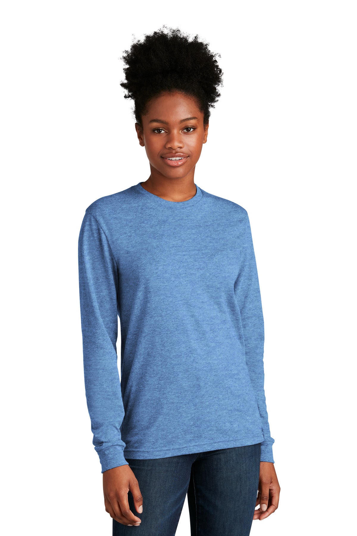 Next Level Apparel Adult CVC Long Sleeve Tee - Heather Columbia Blue