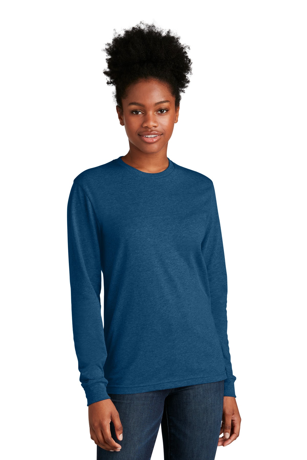 Next Level Apparel Adult CVC Long Sleeve Tee - Heather Cool Blue