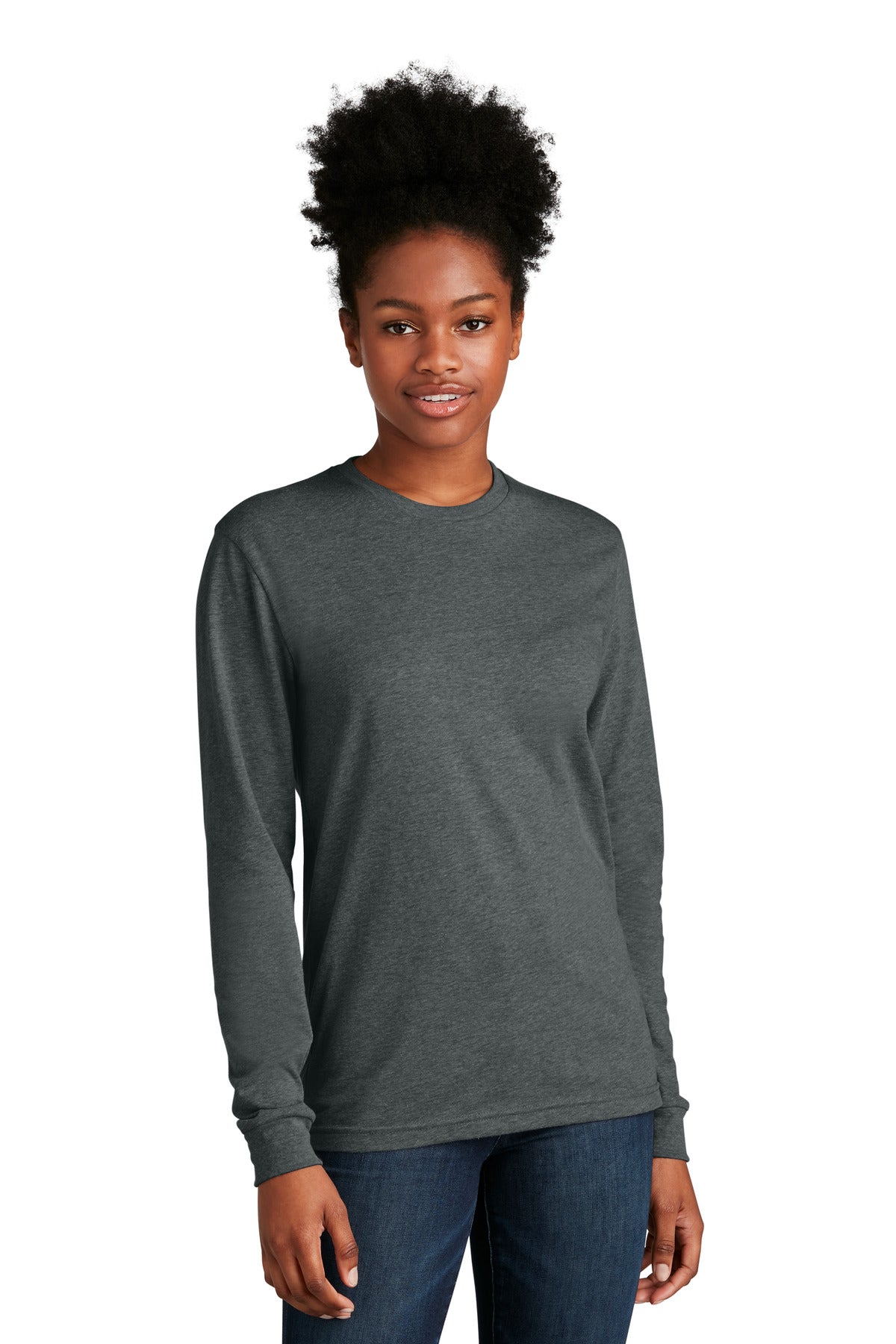 Next Level Apparel Adult CVC Long Sleeve Tee - Heather Heavy Metal