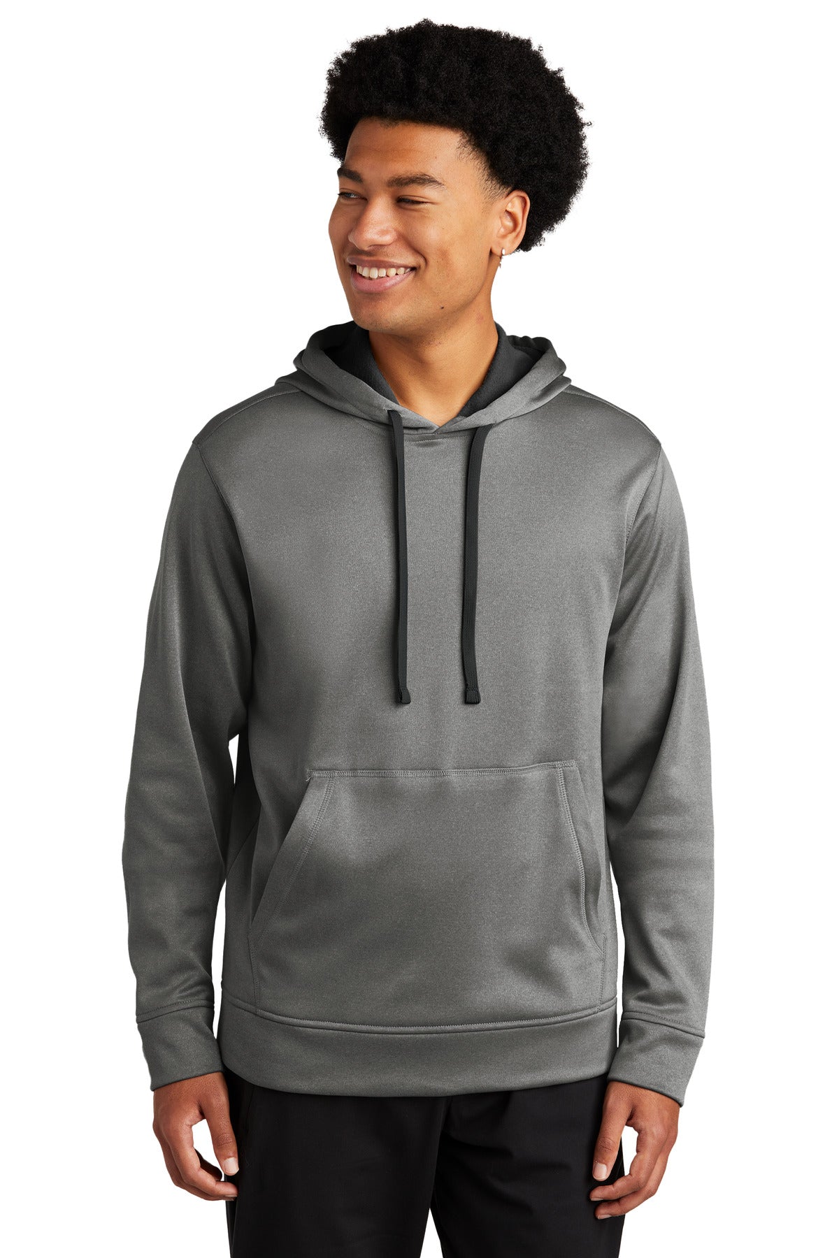 Sport-Tek PosiCharge Sport-Wick Heather Fleece Hooded Pullover
