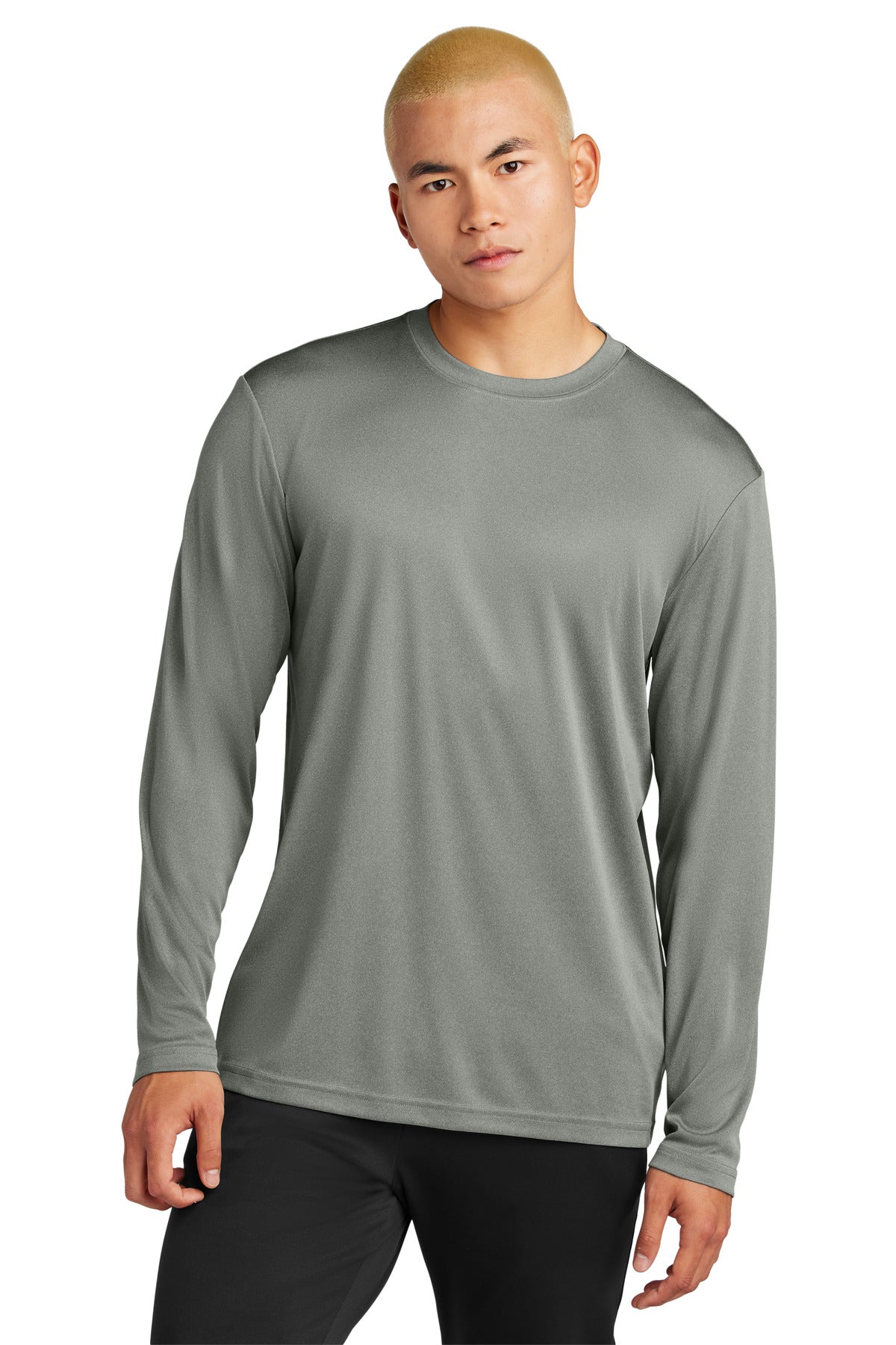 Sport-Tek Long Sleeve PosiCharge Competitor Tee - Grey Concrete Heather