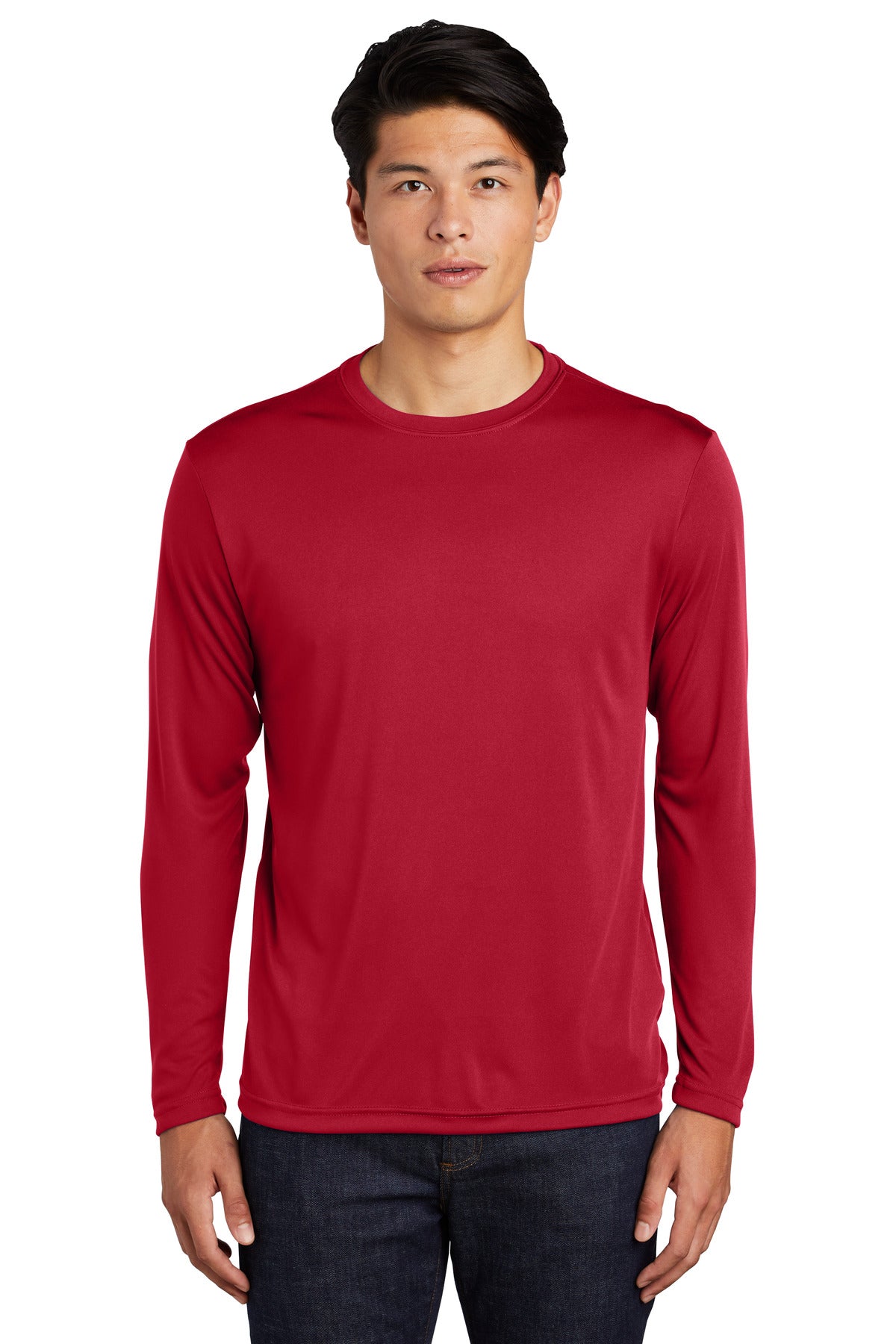Sport-Tek Long Sleeve PosiCharge Competitor Tee - Deep Red