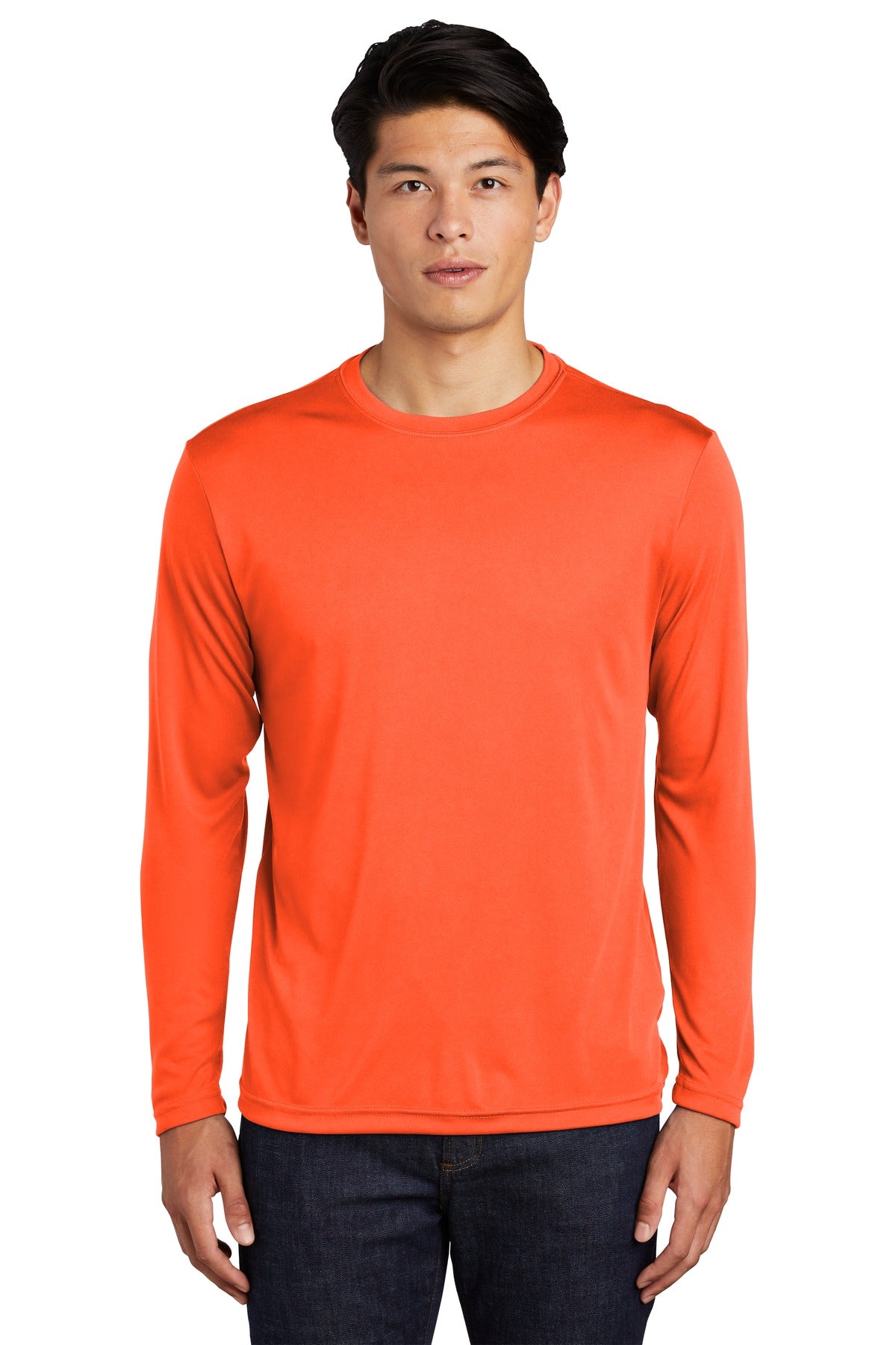 Sport-Tek Long Sleeve PosiCharge Competitor Tee - Neon Orange