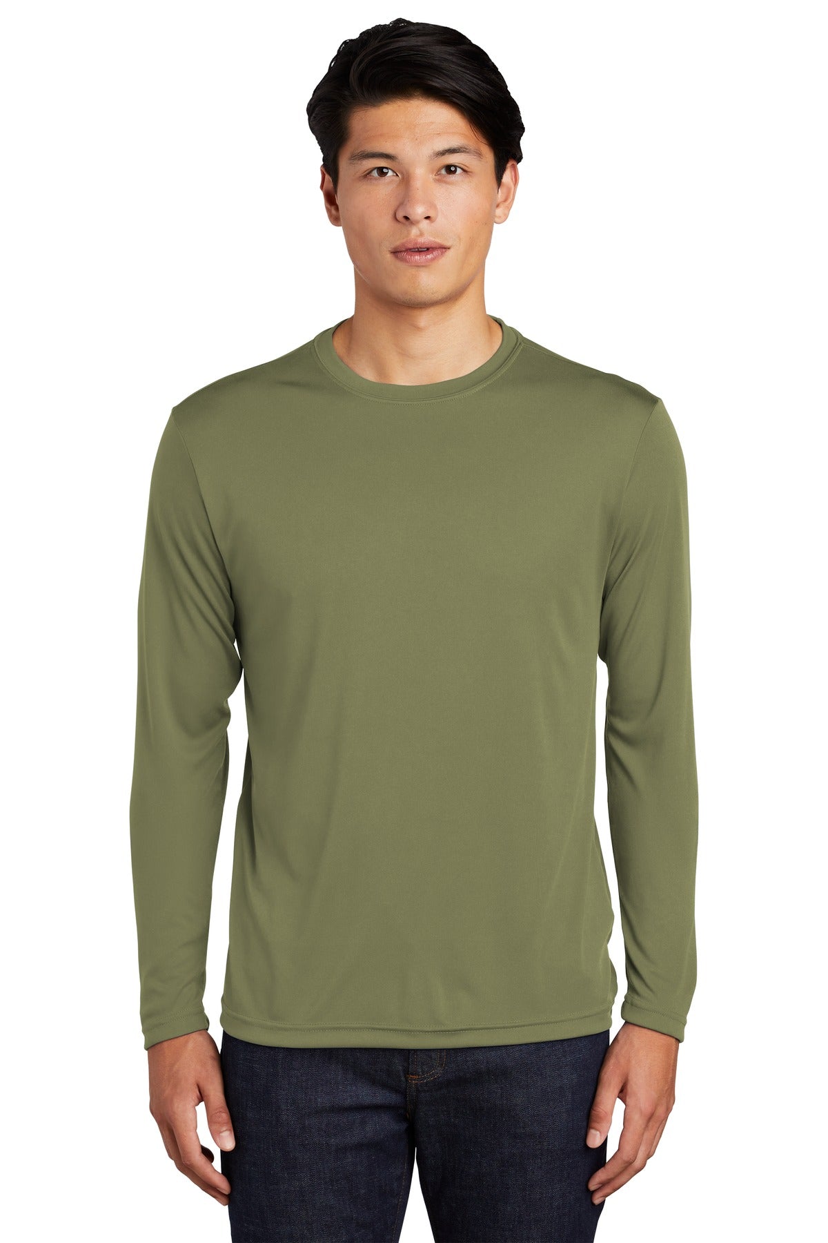 Sport-Tek Long Sleeve PosiCharge Competitor Tee - Olive Drab Green