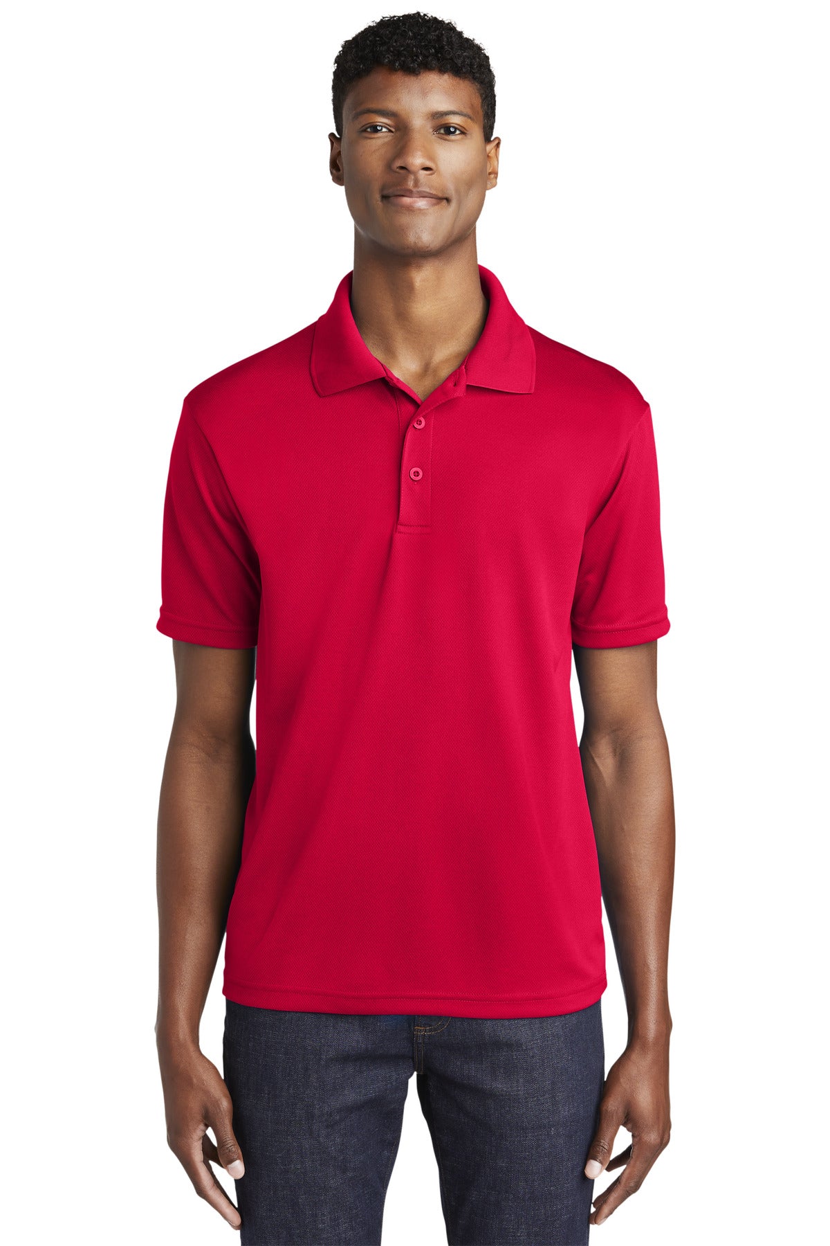 Sport-Tek PosiCharge RacerMesh Polo - Deep Red