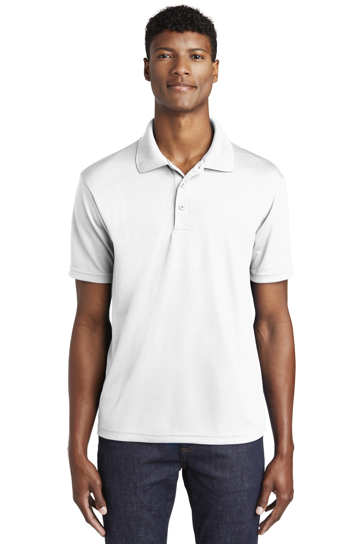 Sport-Tek PosiCharge RacerMesh Polo - White