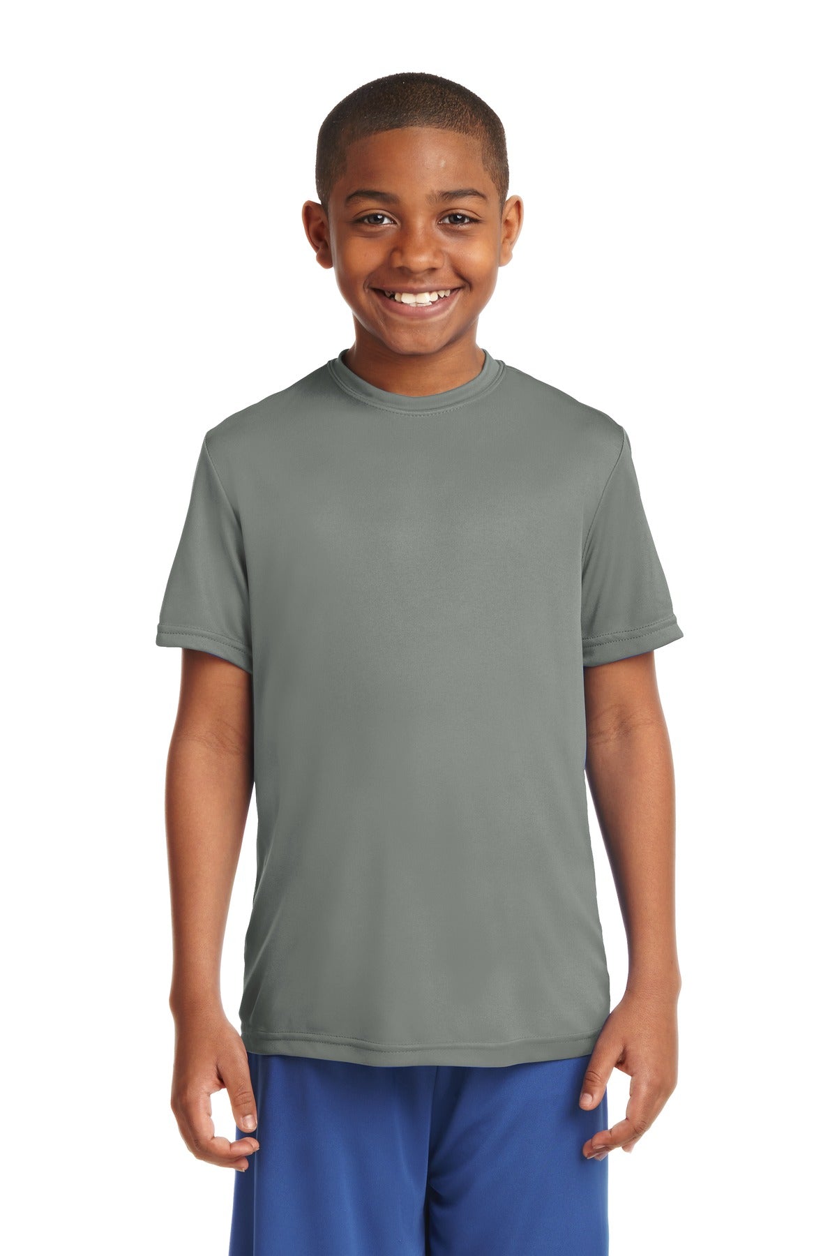 Sport-Tek Youth PosiCharge Competitor Tee - Grey Concrete