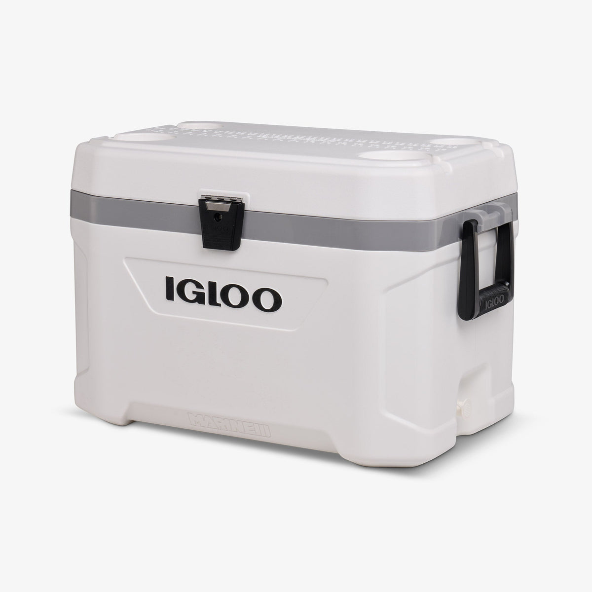 Custom Igloo Marine Ultra 54 Qt Cooler, White