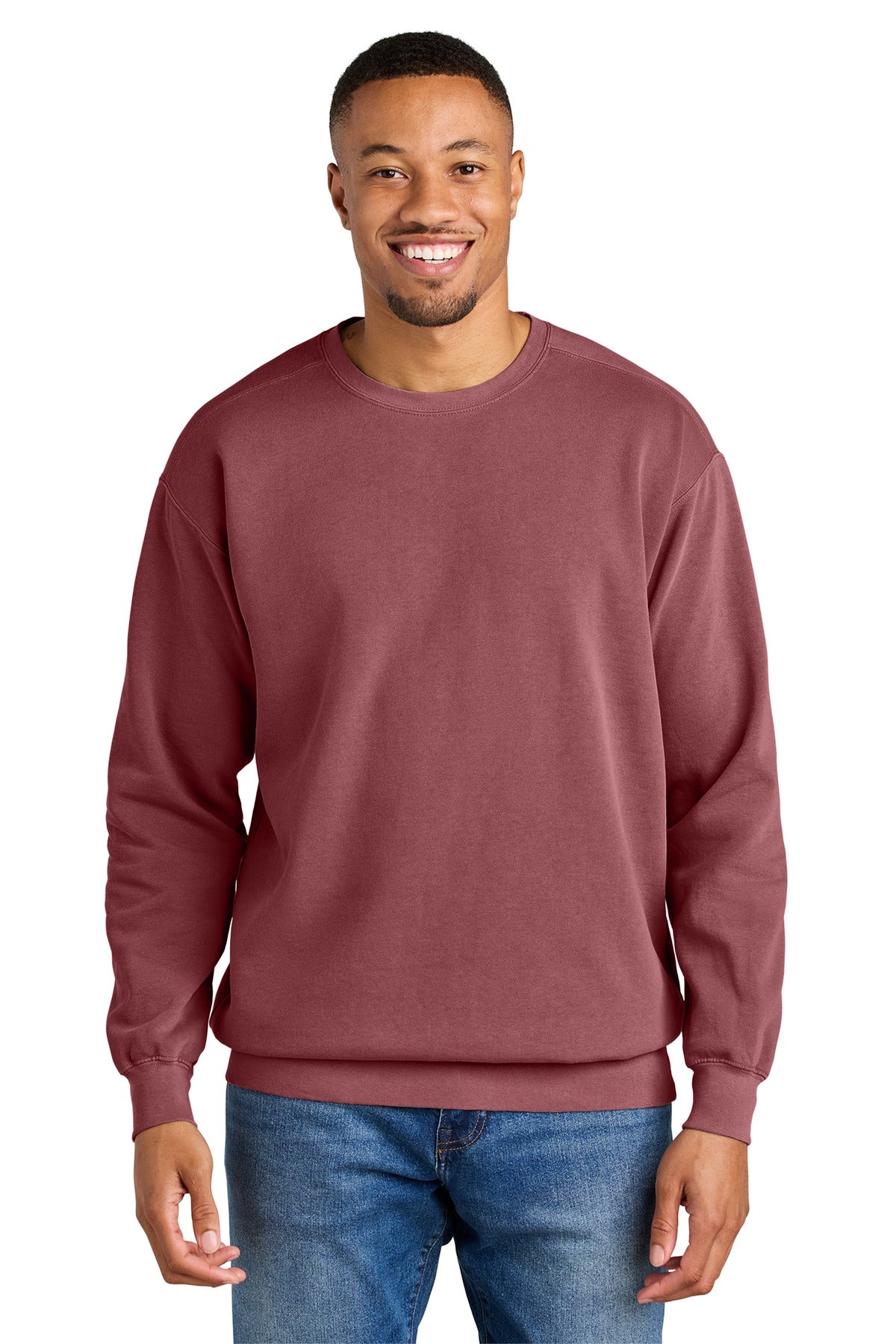 COMFORT COLORS  Ring Spun Crewneck Sweatshirt - Crimson
