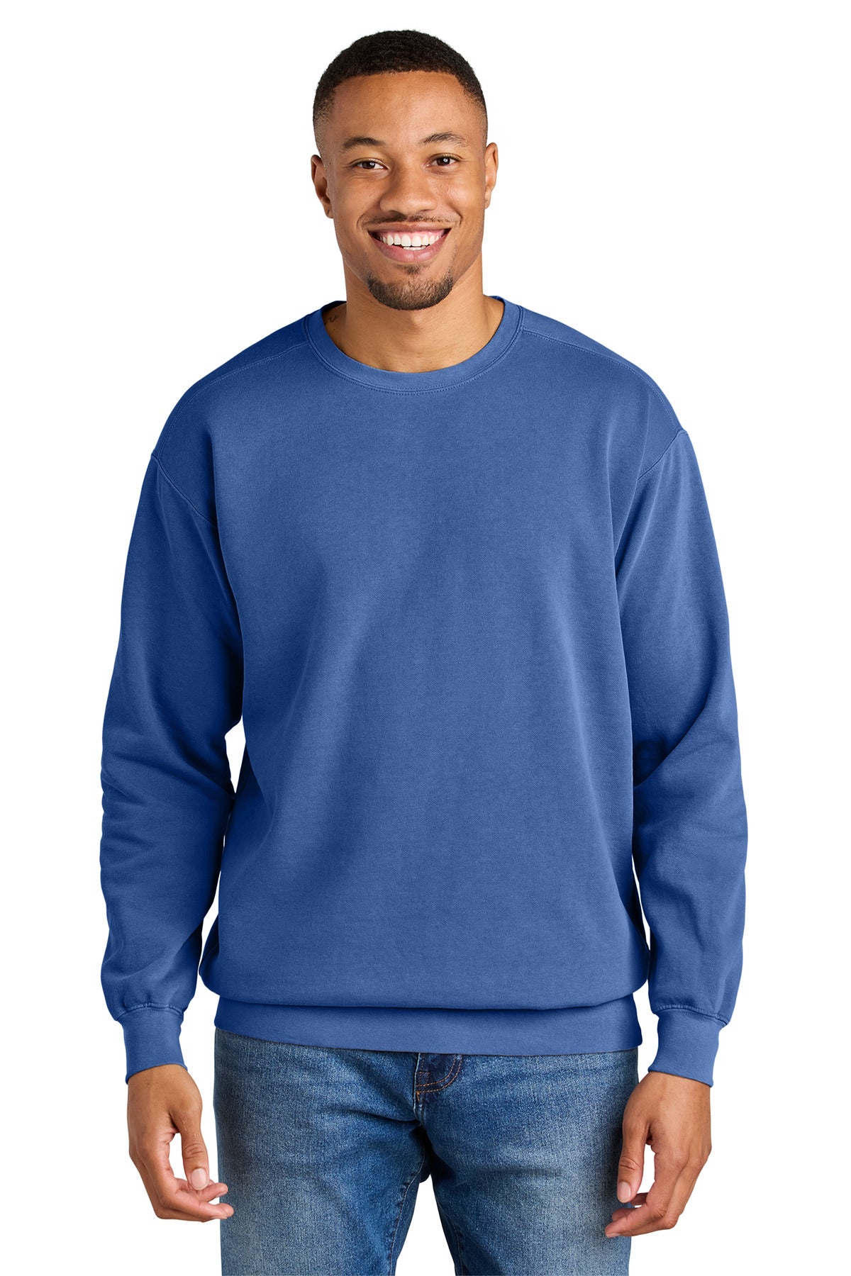 COMFORT COLORS  Ring Spun Crewneck Sweatshirt - Flo Blue