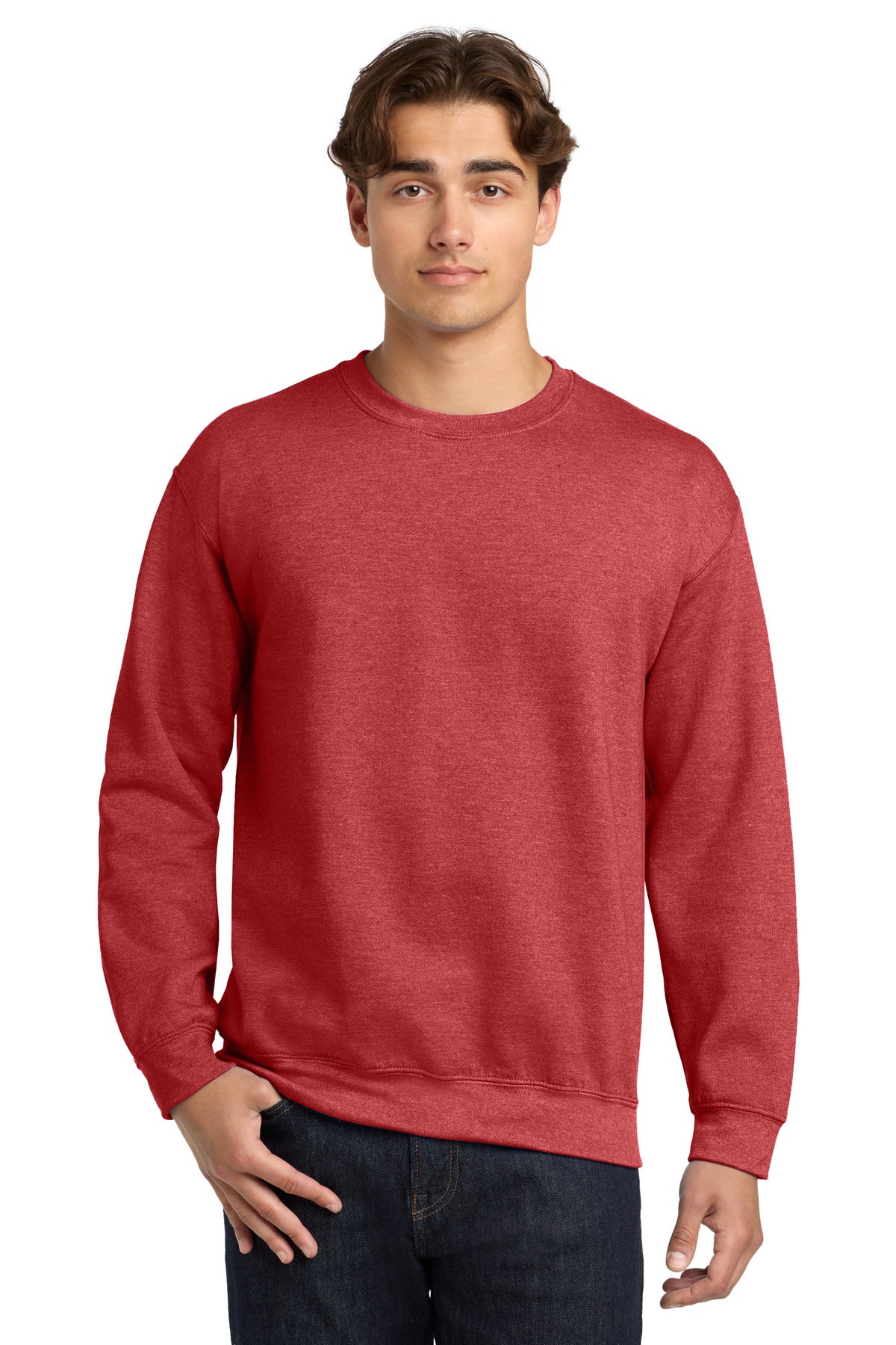 Gildan Heavy Blend™ Crewneck Sweatshirt - Heather Scarlet Red