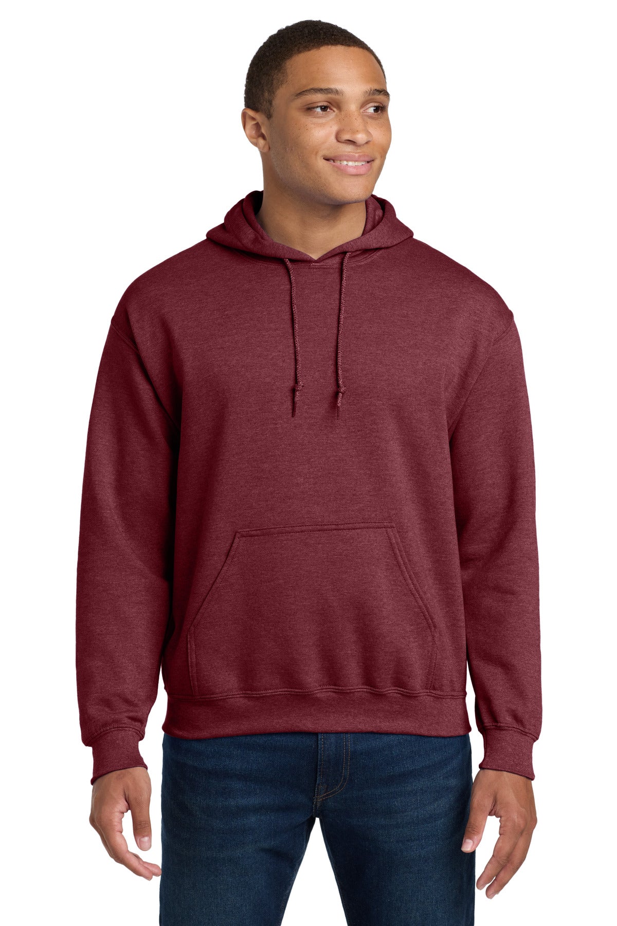 Gildan Heavy Blend Hooded Sweatshirt - Heather Dark Maroon