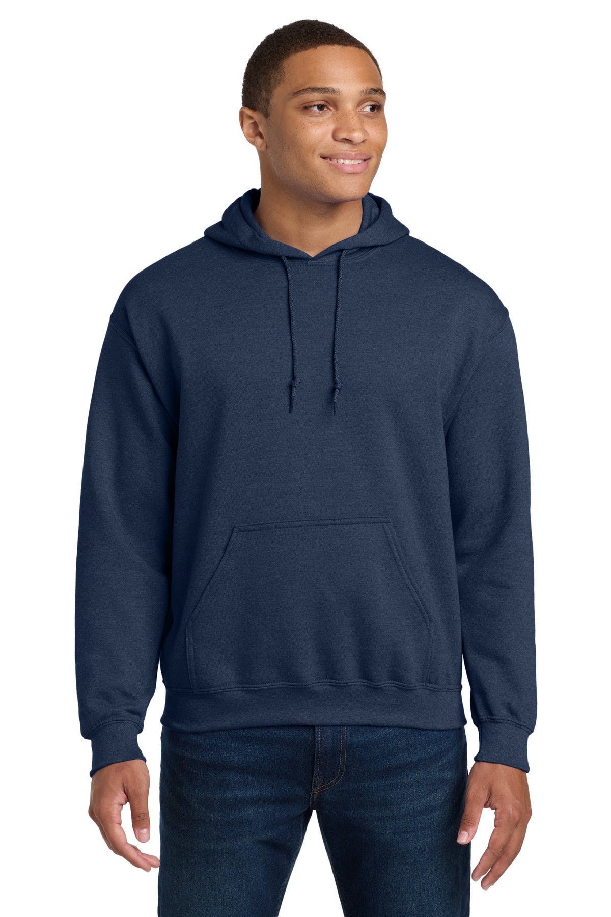 Gildan Heavy Blend Hooded Sweatshirt - Heather Dark Navy