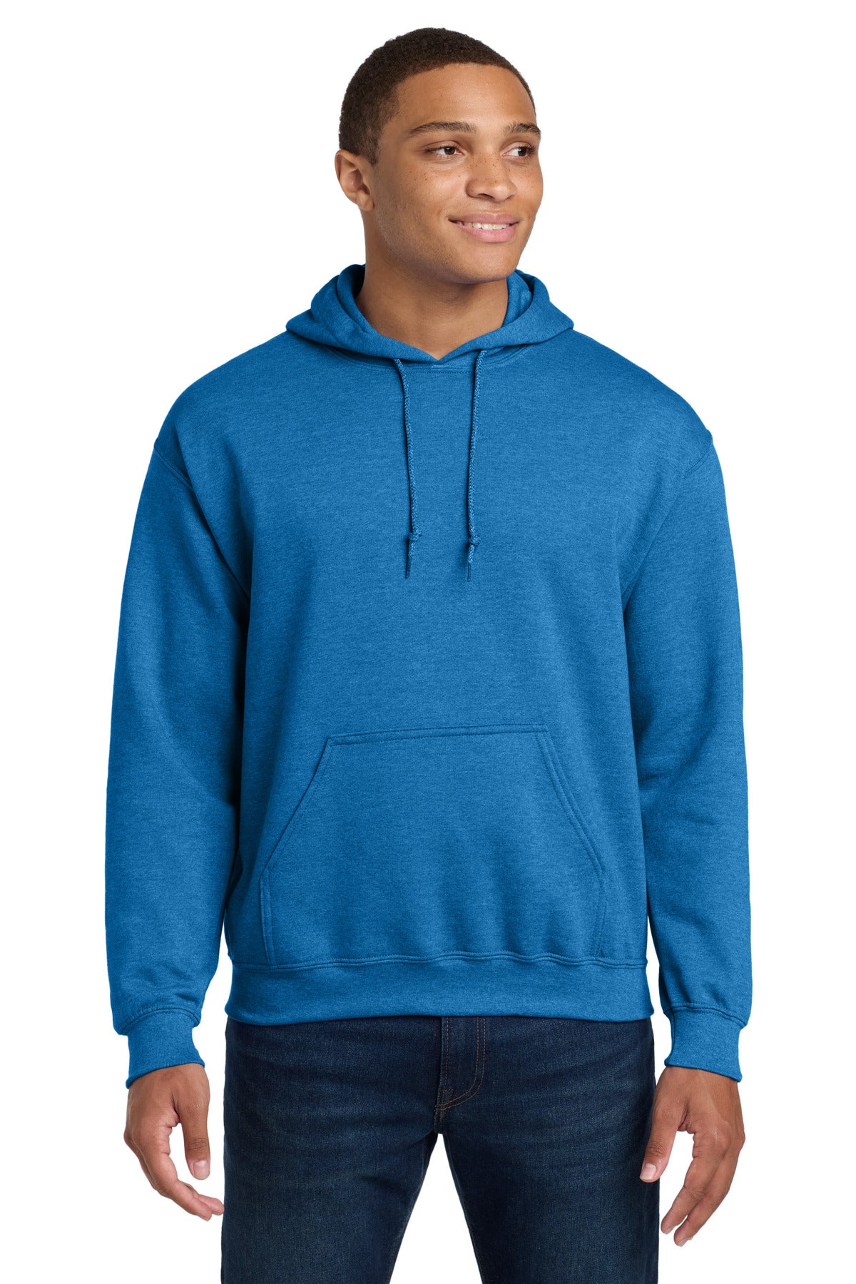 Gildan Heavy Blend Hooded Sweatshirt - Heather Deep Royal