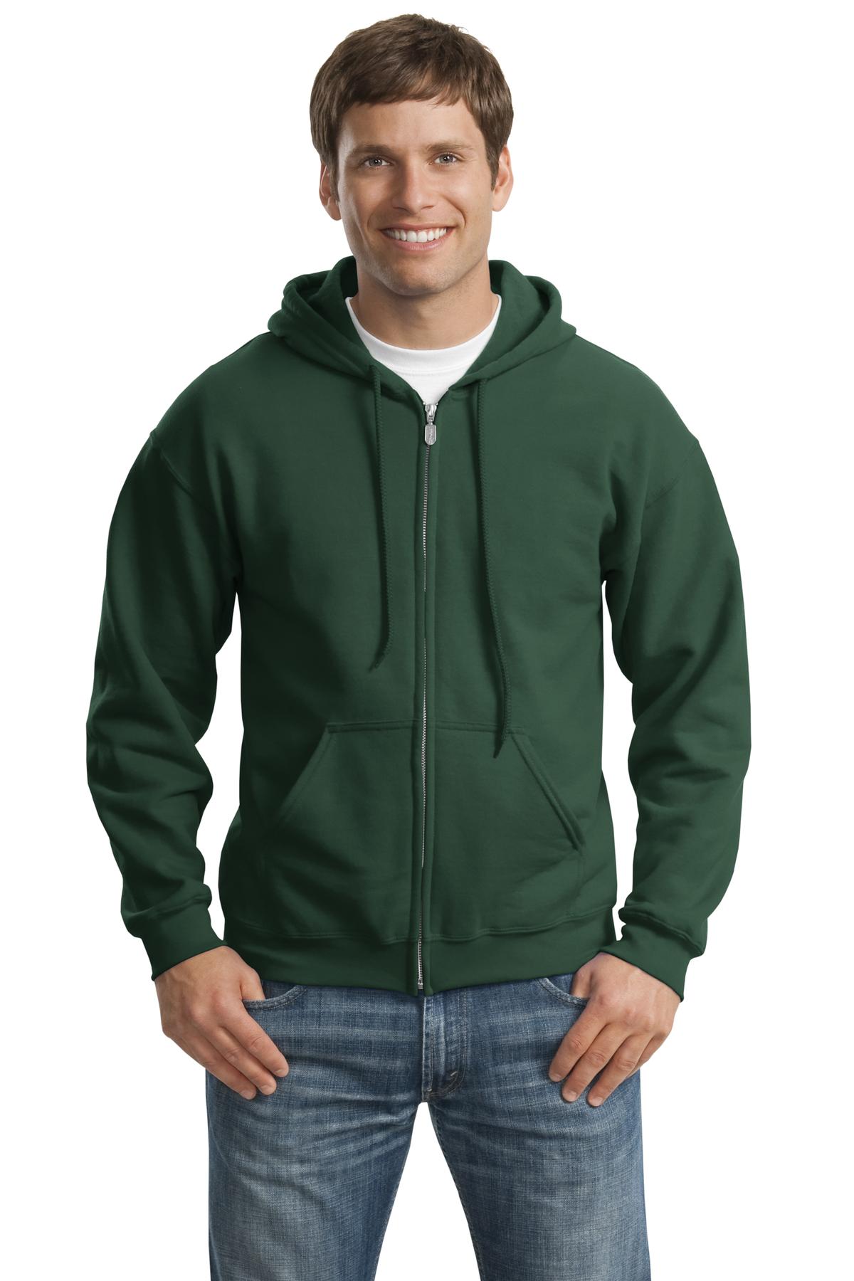 Gildan Heavy Blend™ Full-Zip Hooded Sweatshirt - Forest Green